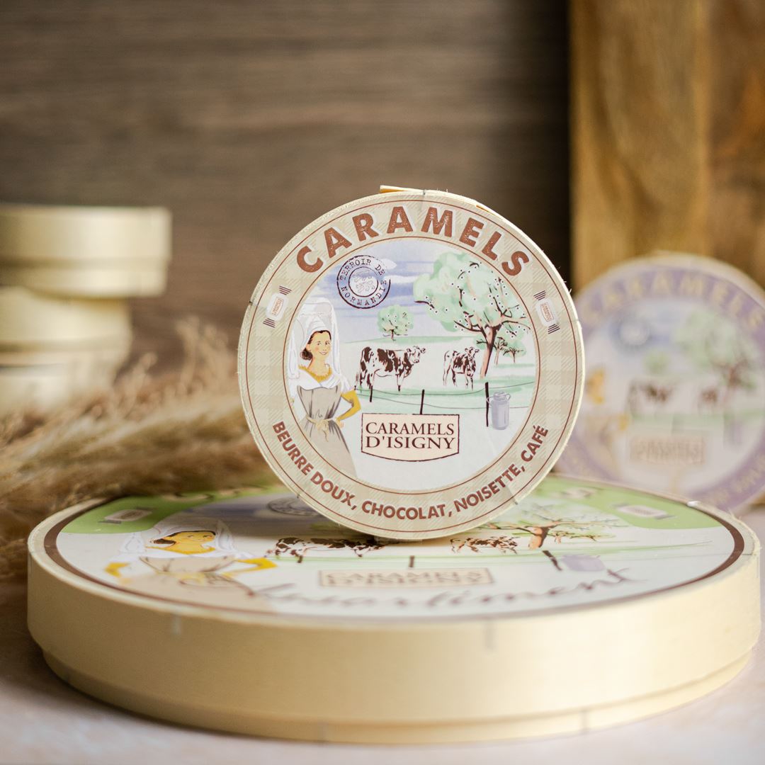 BOÎTE BOIS CARAMELS ASSORTIMENT "TRADITION" 75G