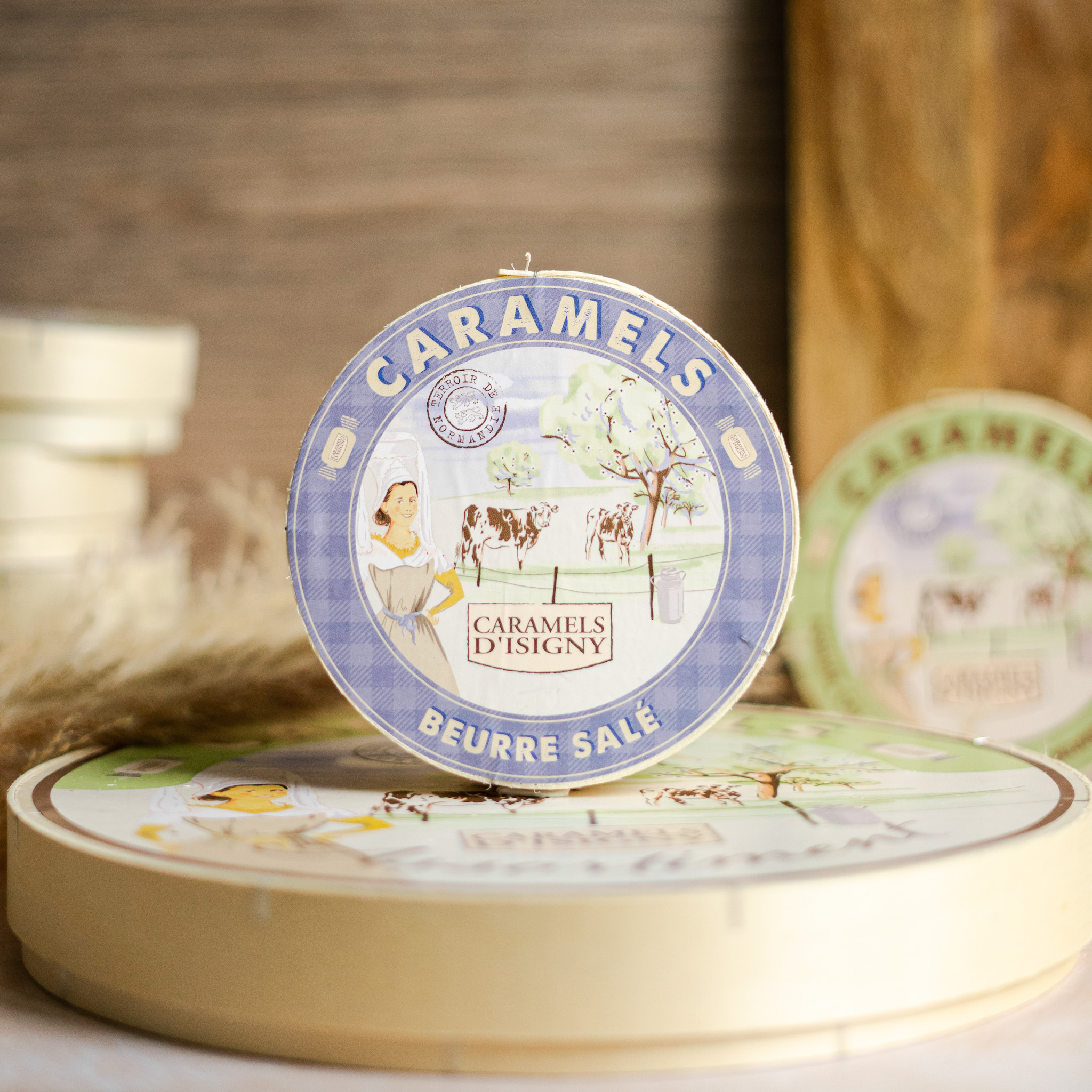 BOÎTE BOIS CARAMELS BEURRE SALE 75G