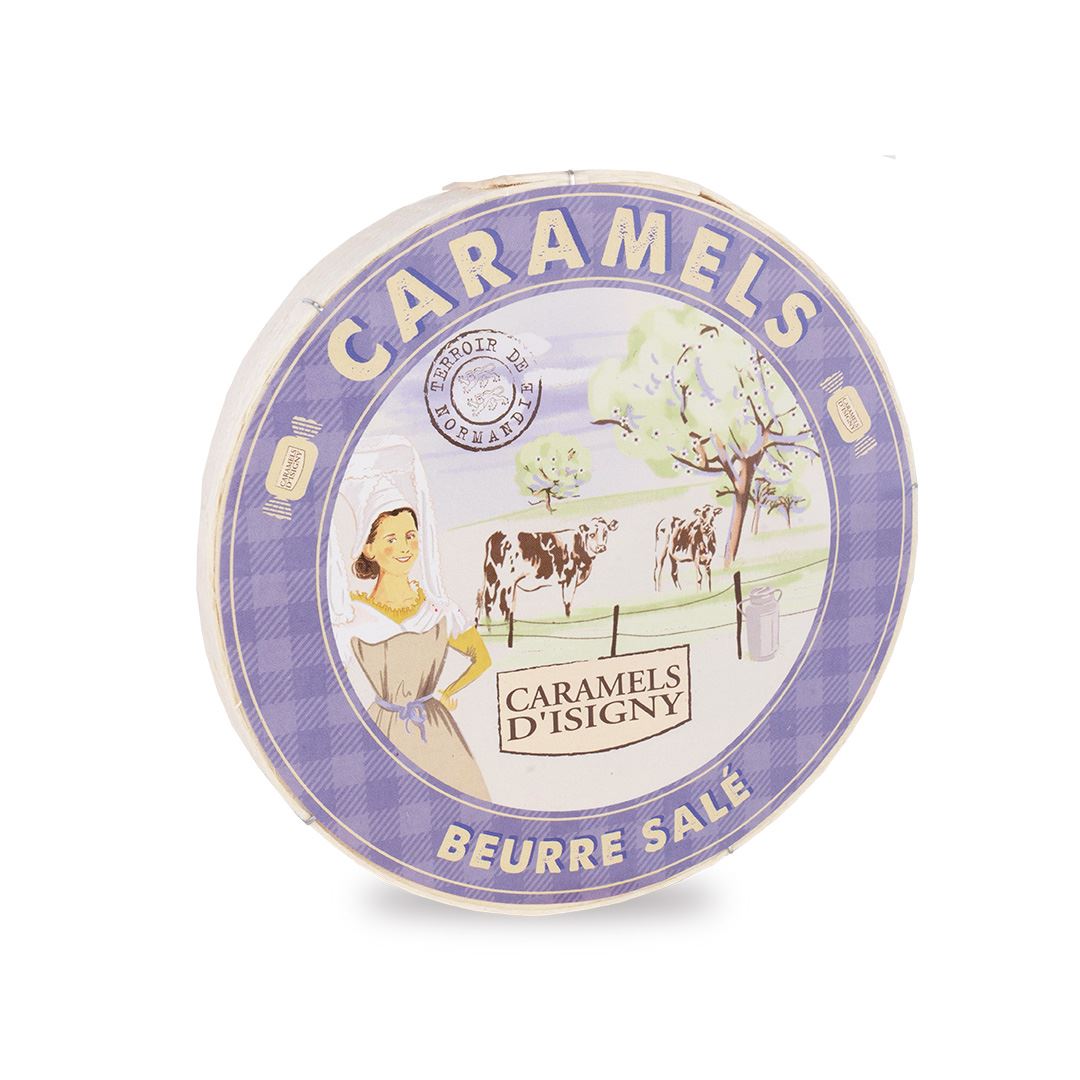 BOITE BOIS CARAMELS FONDANTS BEURRE SALE
