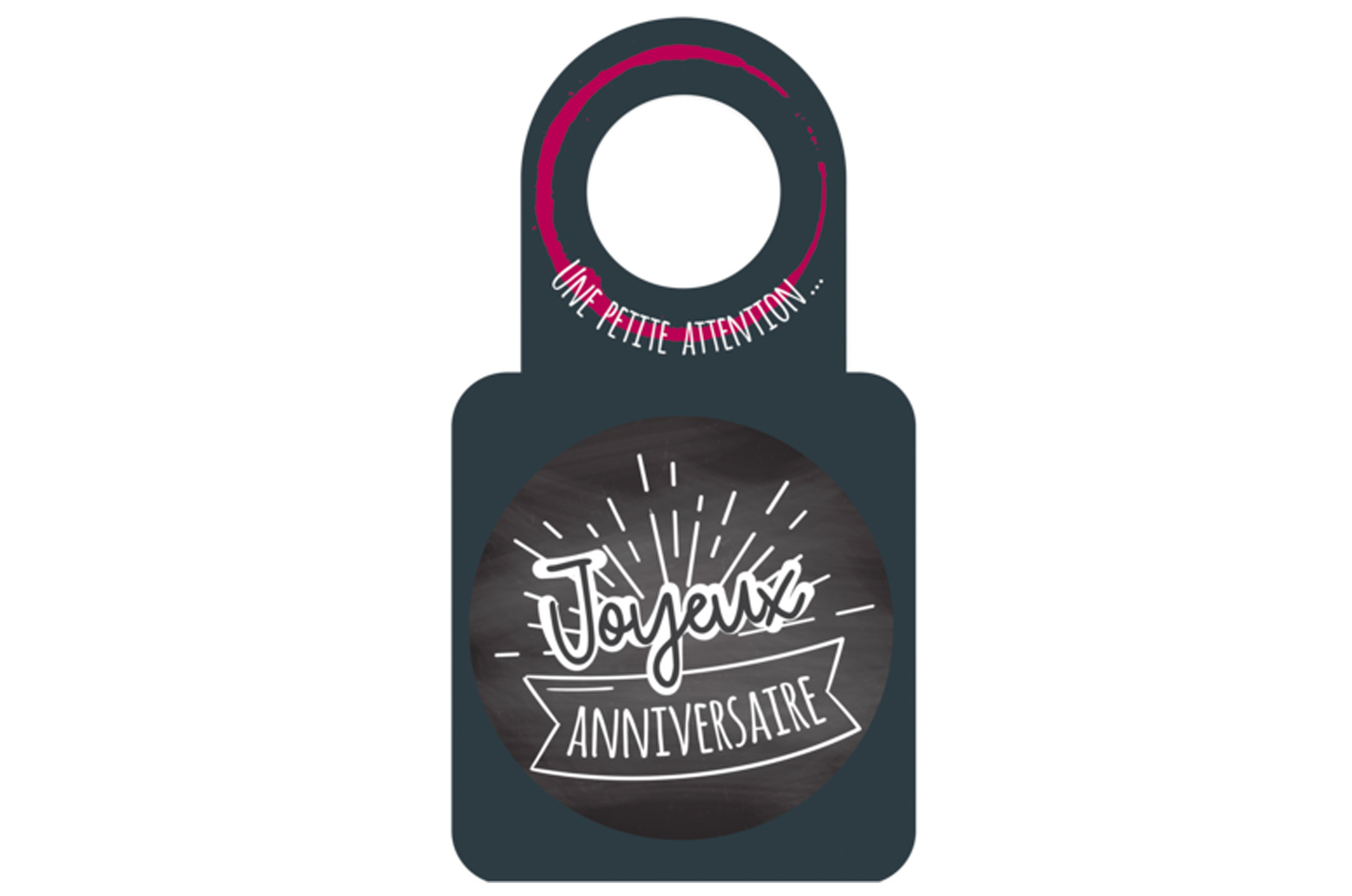 Carte message/goulot Victoria disque anti-goutte - Joyeux Anniversaire