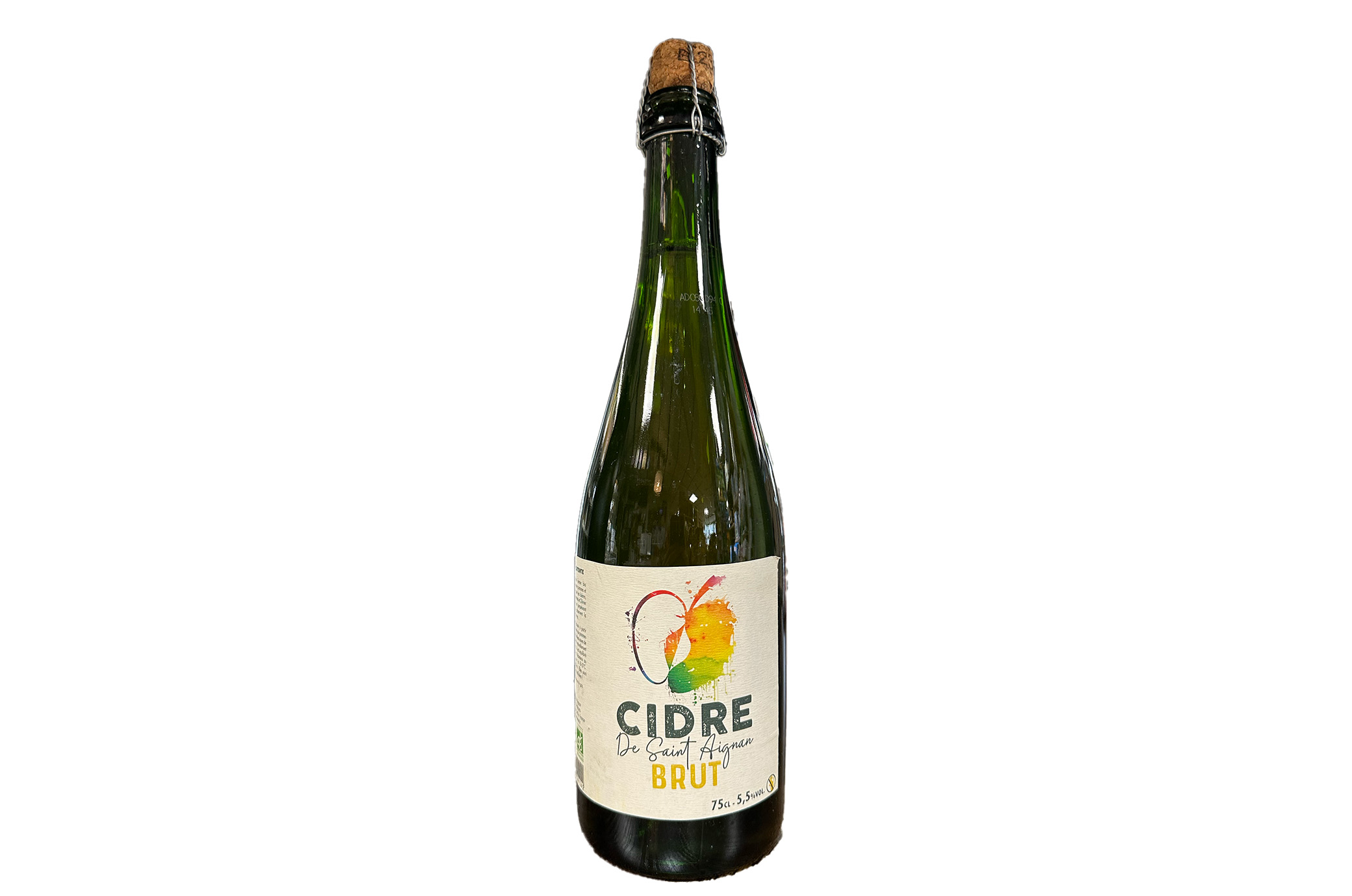 Cidre fermier BIO Brut 75cl - Cidrerie ST AIGNAN SUR RY (76116)