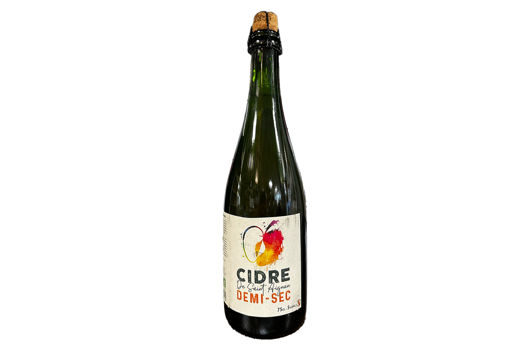 Cidre fermier BIO Demi sec 75cl - Cidrerie ST AIGNAN SUR RY (76116)