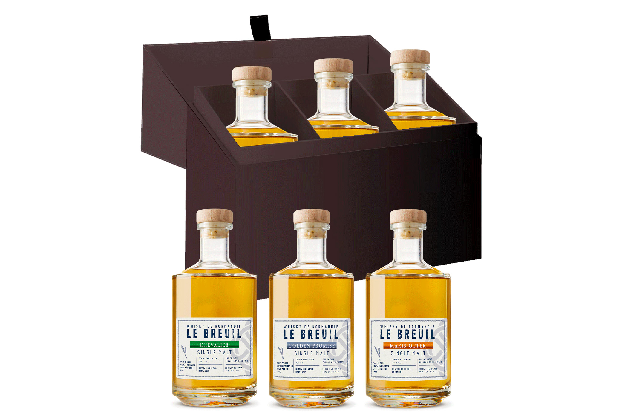 Coffret Whiskies Le Breuil – 3 orges x 20cl