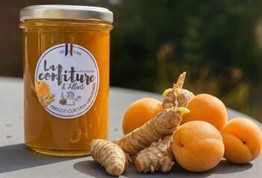 Confiture BIO d'Abricot Gingembre Curcuma 240g (Les confitures d'Albert)