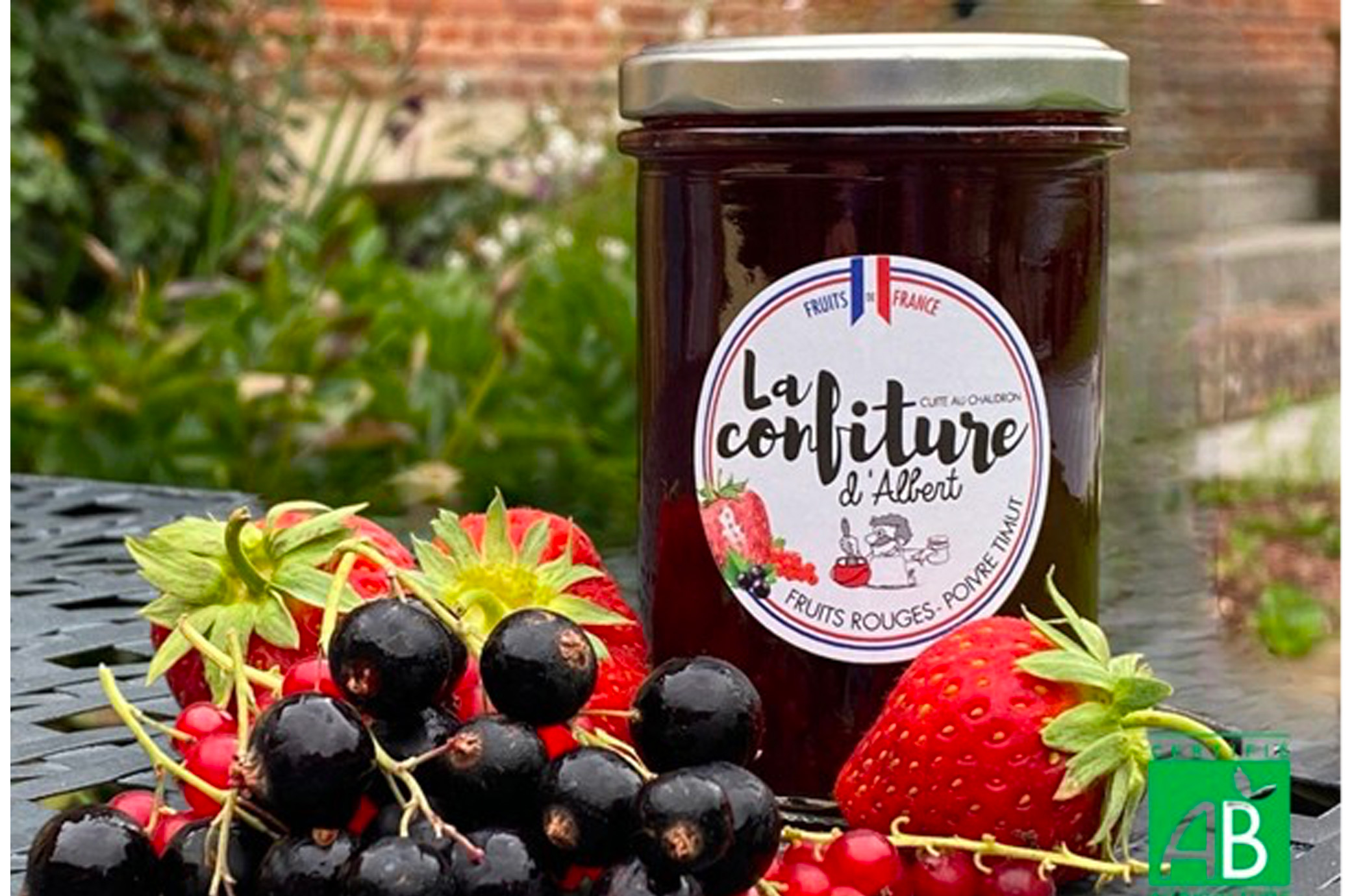 Confiture BIO de Fruits rouges et Poivre Timut 240g (Les confitures d'Albert)