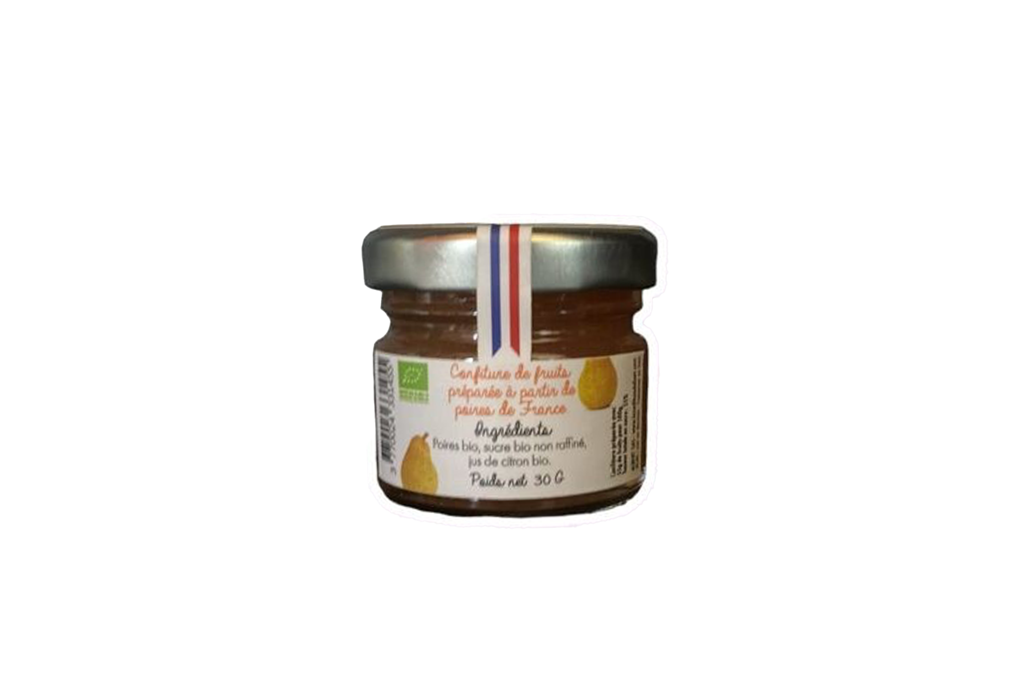 Confiture bio de poire mini pot 30gr (Les Confitures d'Albert)