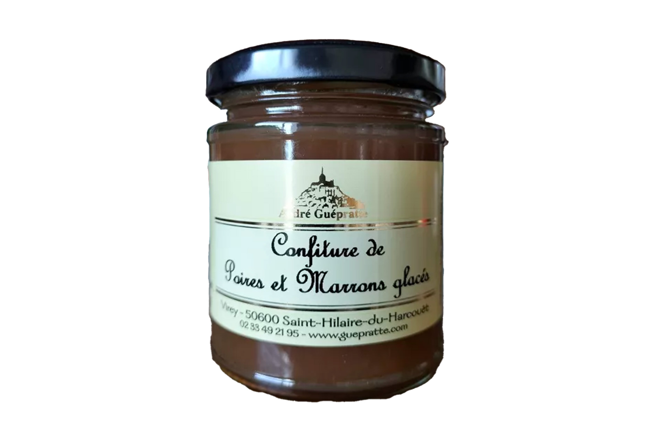 Confiture de Poires & Marrons Glacés 210g – André Guepratte