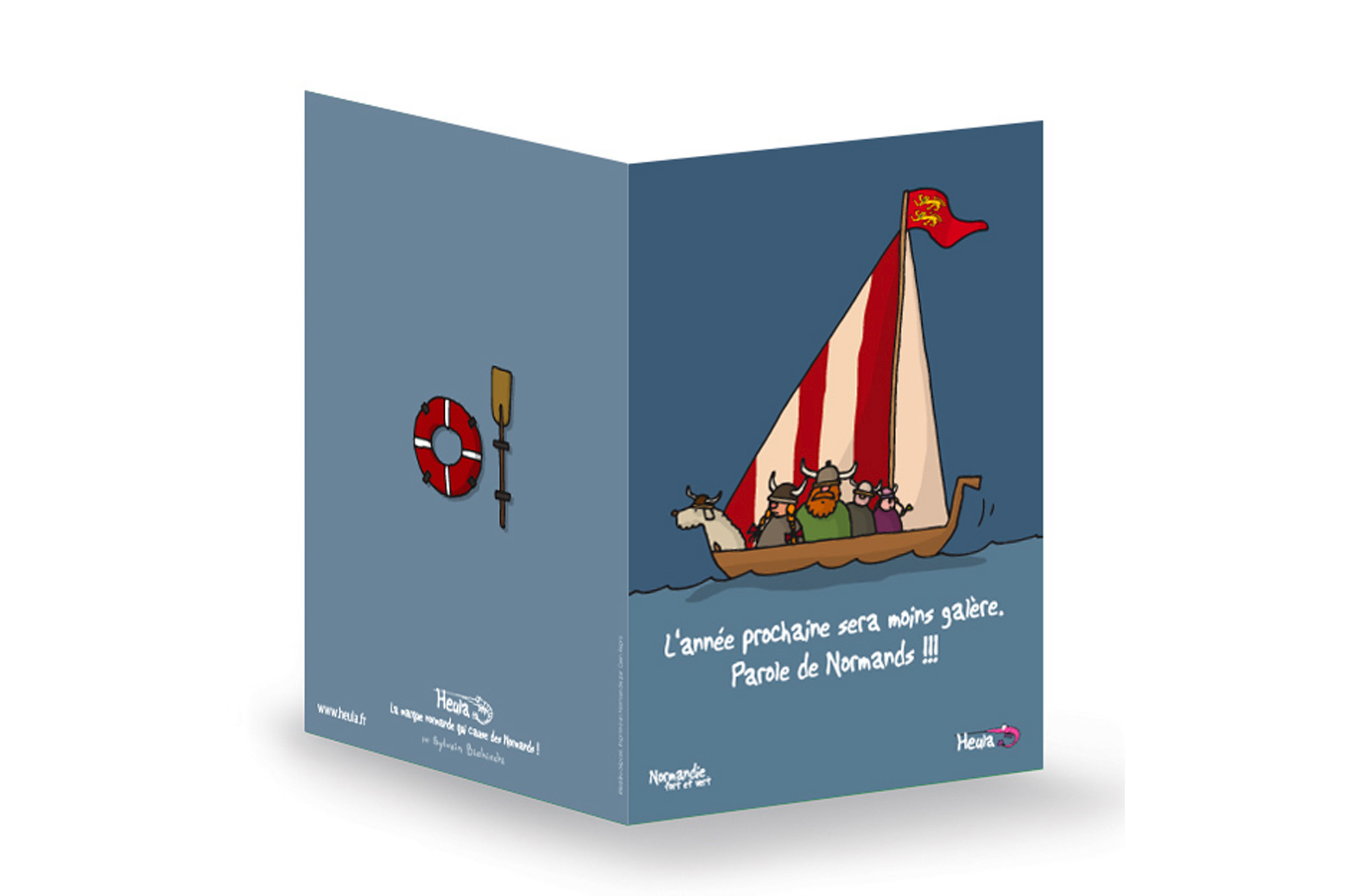 CP Souhait Bonne Année GALERE avec enveloppe