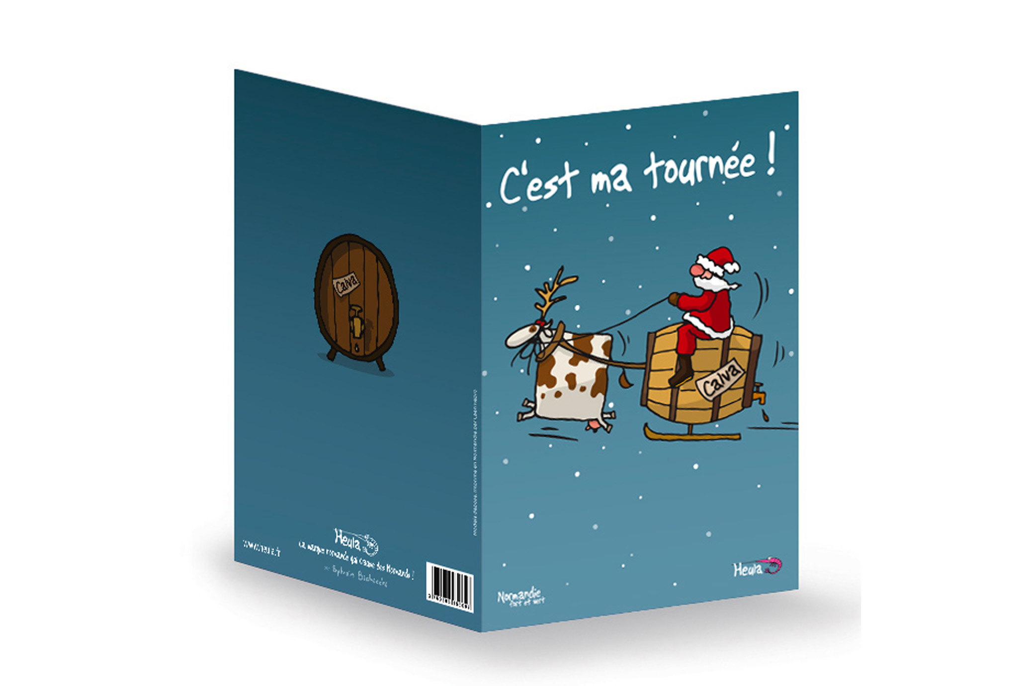 CP souhait Noel C'EST MA TOURNEE avec enveloppe