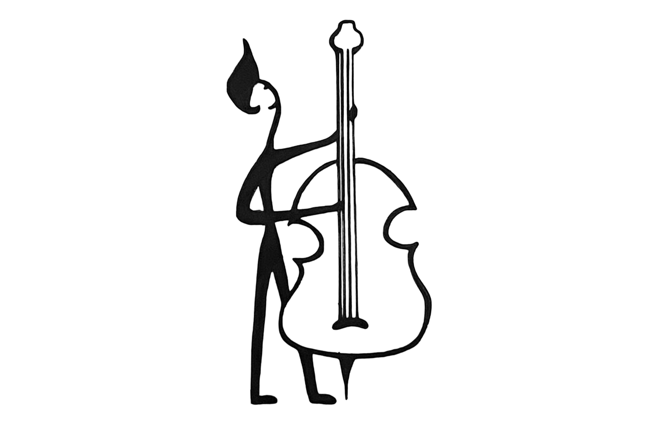 Décorations murales - Contrebassiste rock