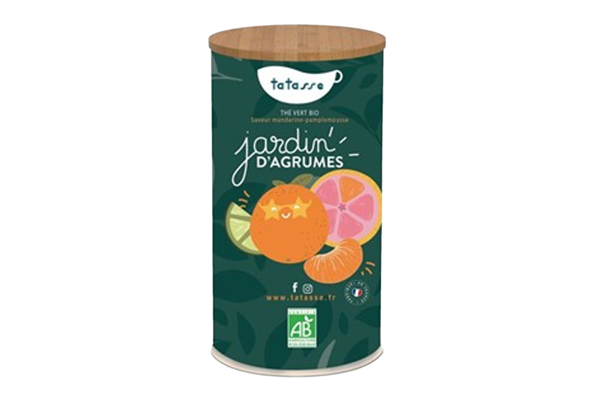 Jardin d'Agrumes - Thé vert bio saveur mandarine-pamplemousse 100g