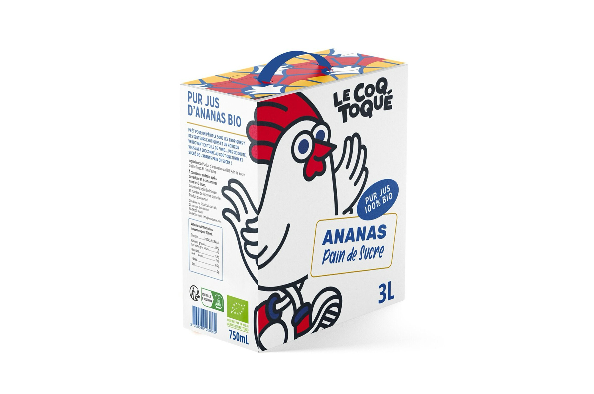 Jus d’Ananas "Pain de Sucre" Bio – BIB 3 L – Le Coq Toqué !