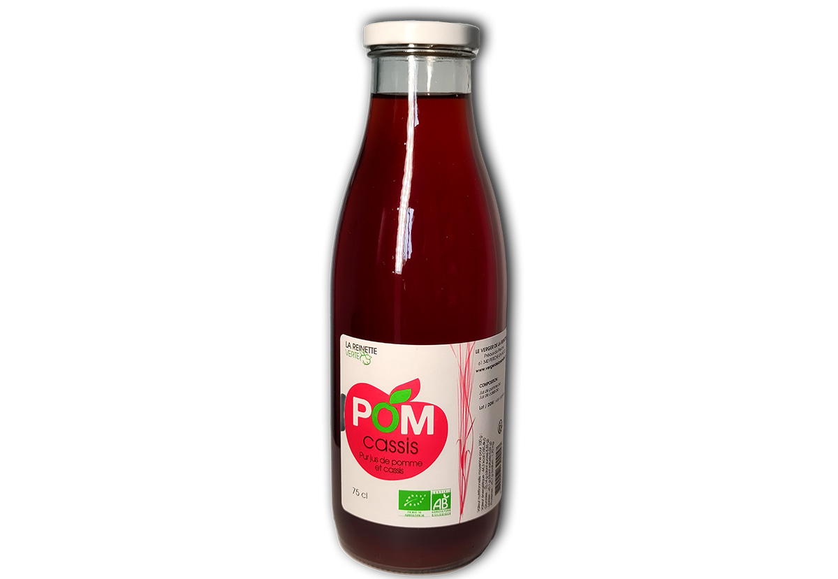 JUS DE POMME CASSIS BIO 75cl