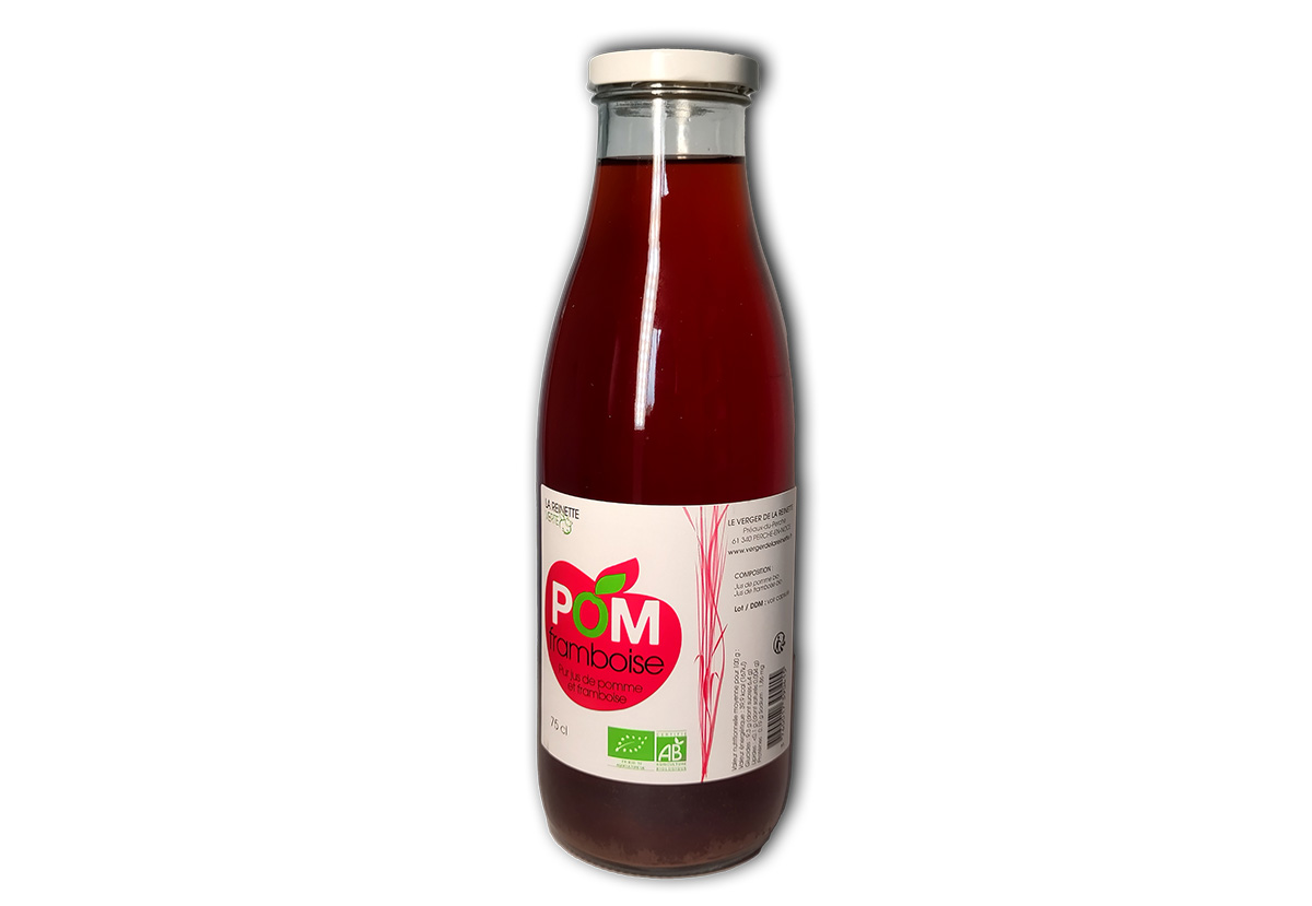 JUS DE POMME FRAMBOISE BIO 75cl