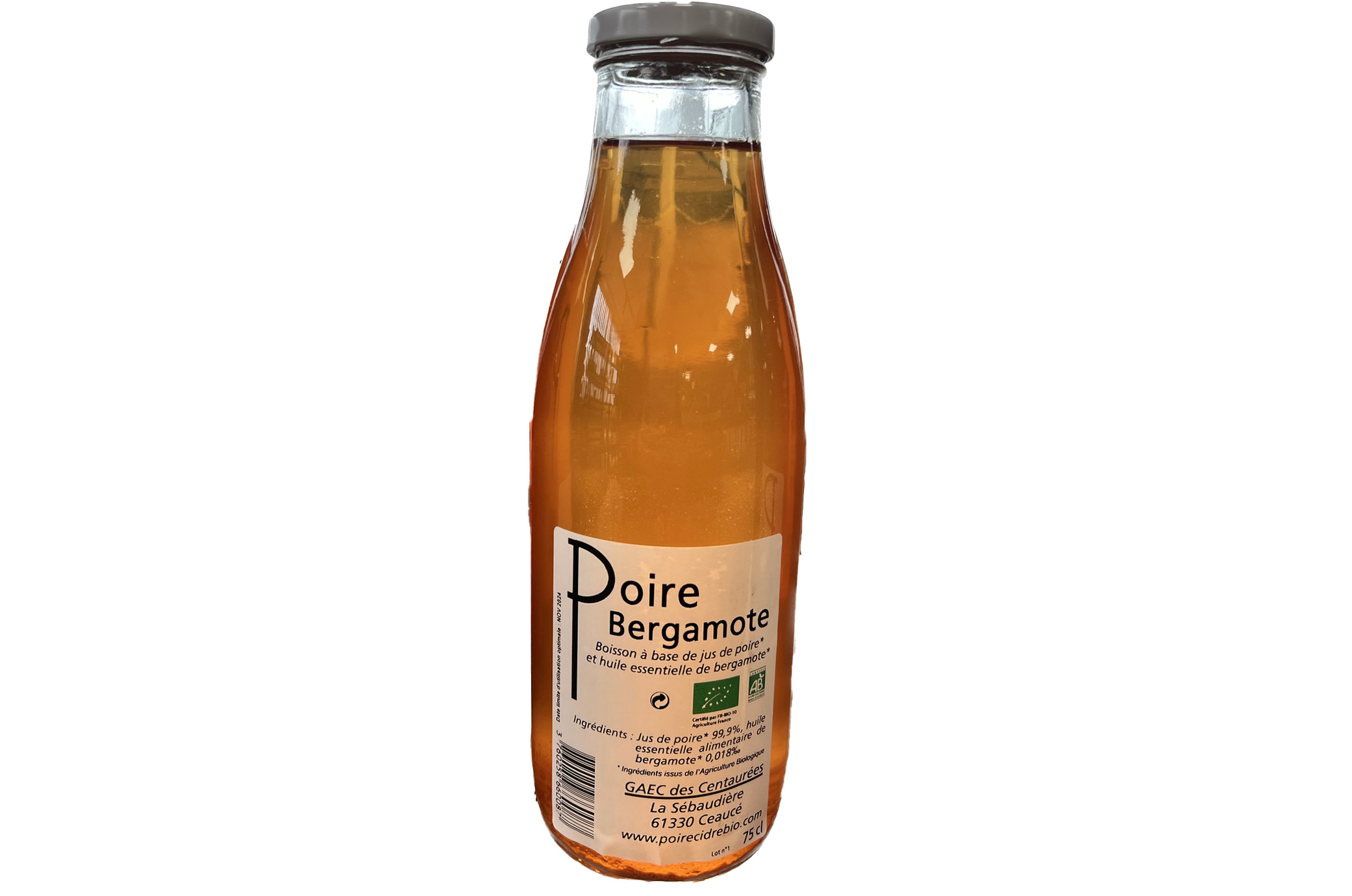 Jus de Pommes Bergamotte 75cl GAEC DES CENTAUREES
