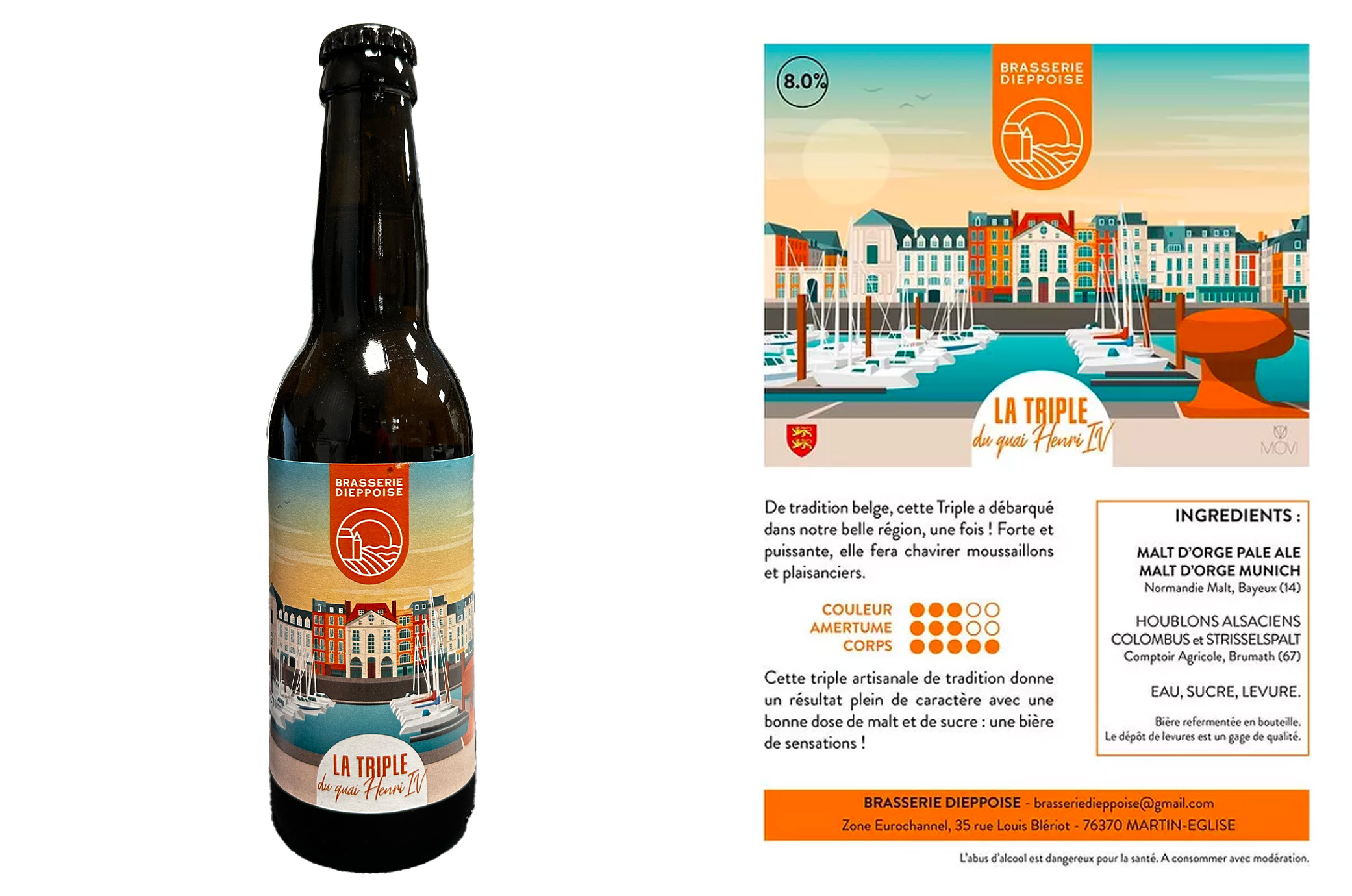 Bière DIEPPOISE La Triple du Quai Henri IV - 8.0 % - 33cl