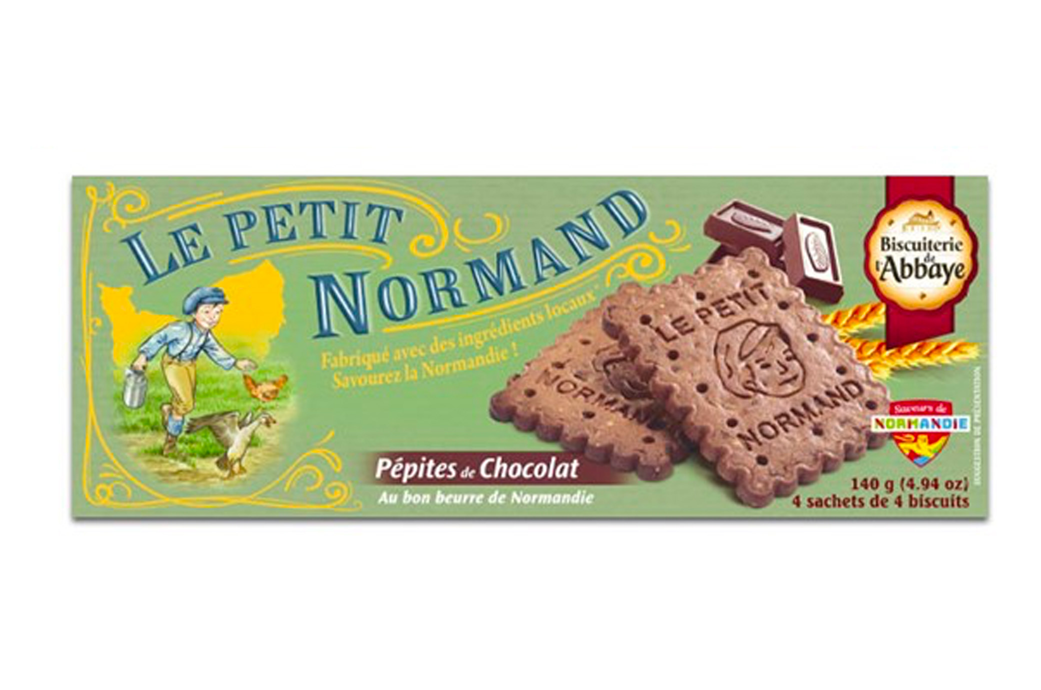 Le Petit Normand pépites de chocolat 140g - Biscuiterie de l'Abbaye