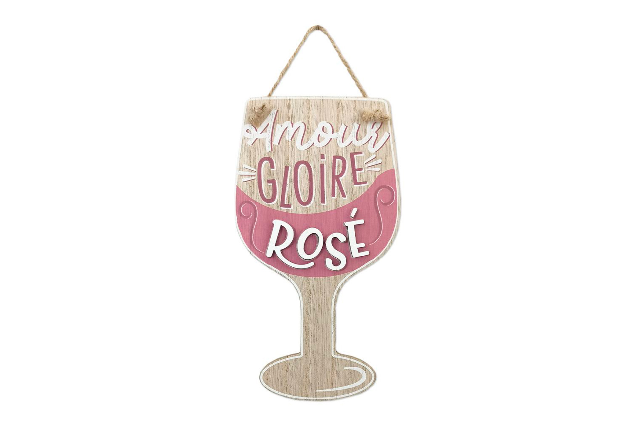 Plaque forme verre vin rose