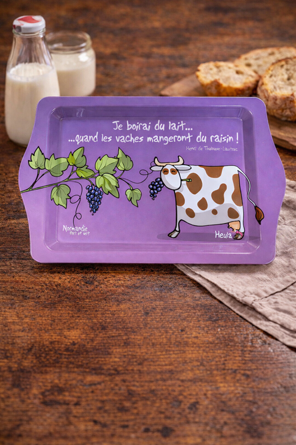 🍇 Plateau métal “Je boirai du lait…” – Humour décalé et esprit terroir