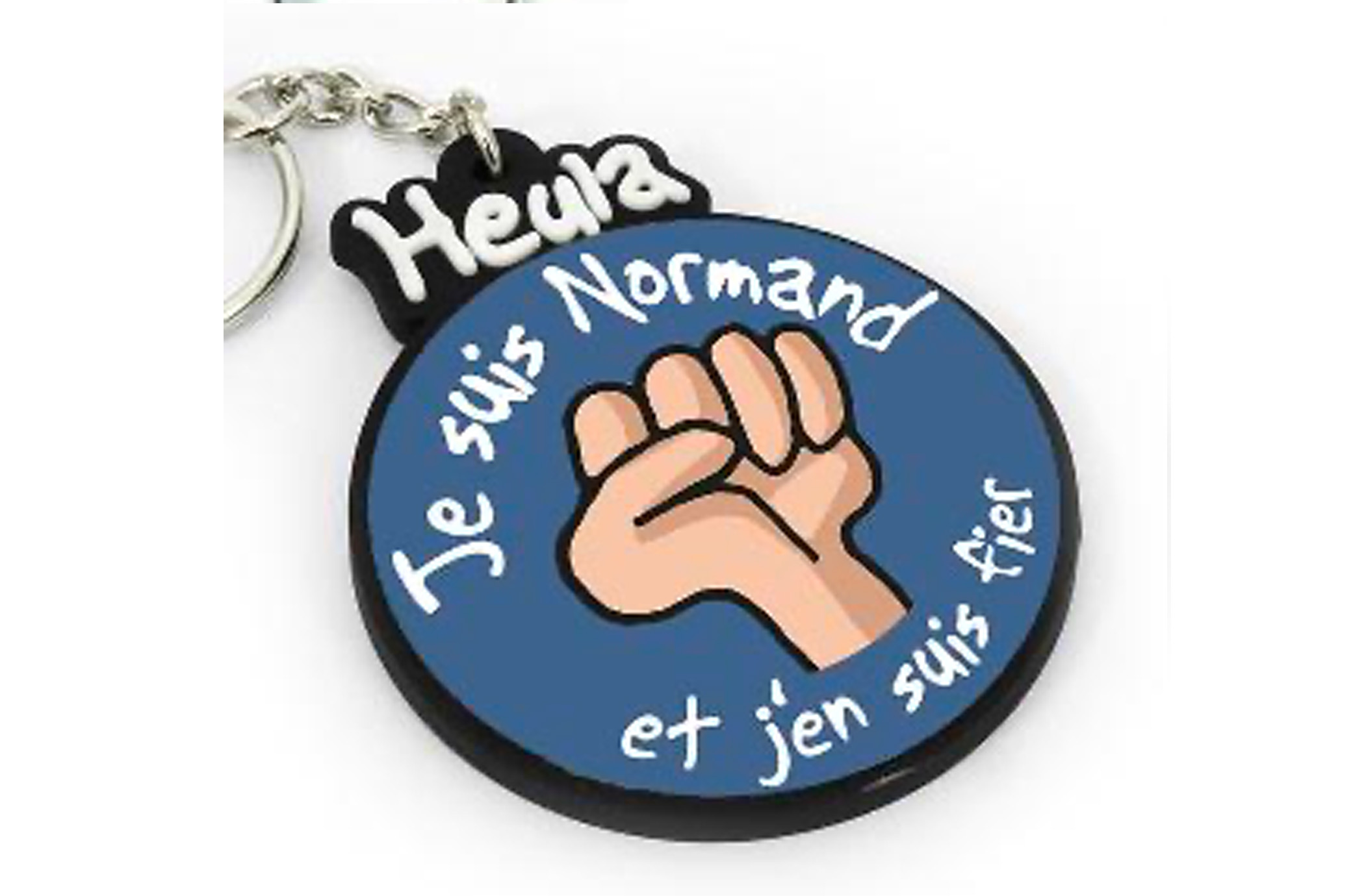 Porte-clé plat Heula "Je suis Normand"