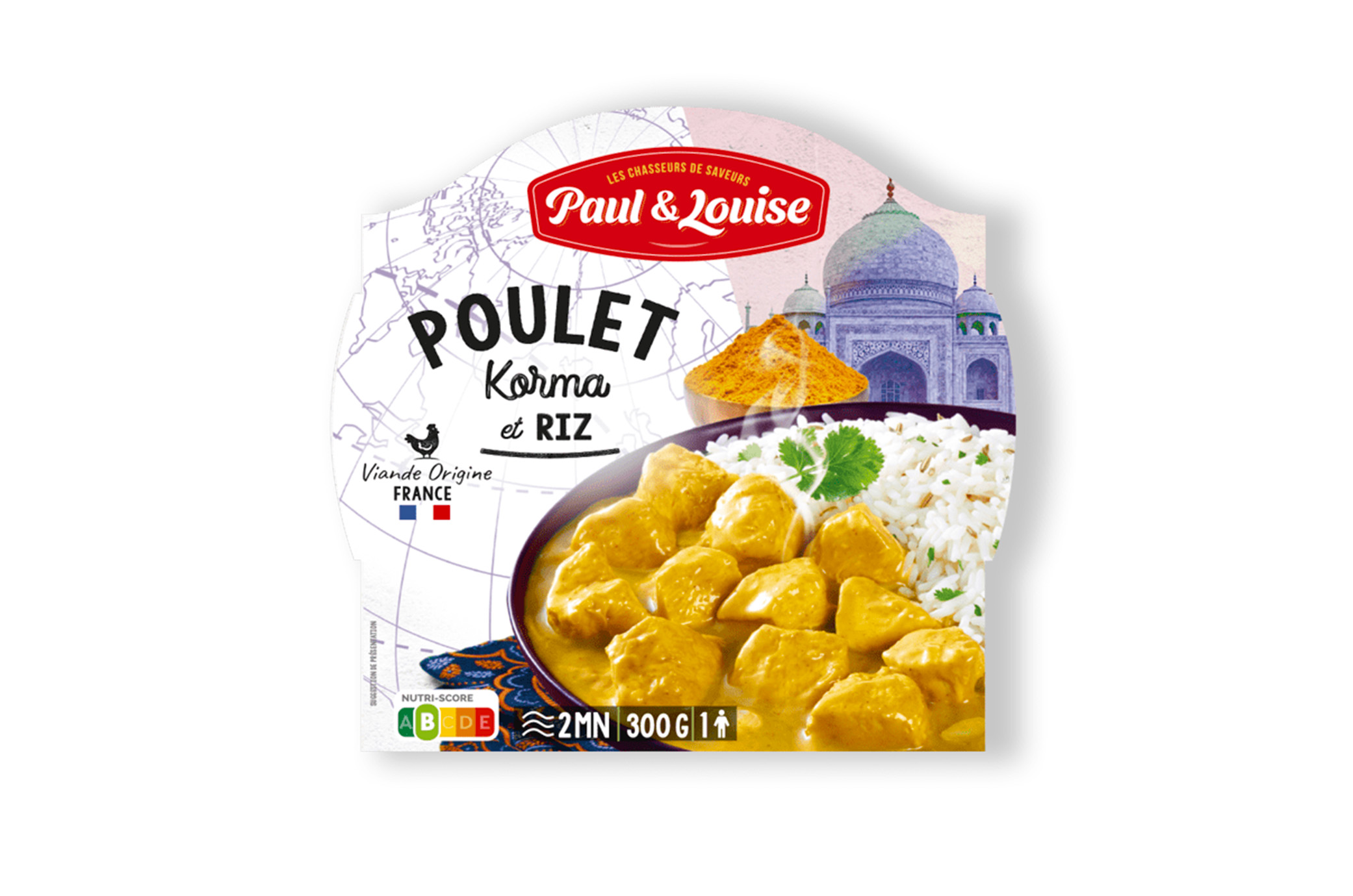 Poulet Korma & son riz (300g)