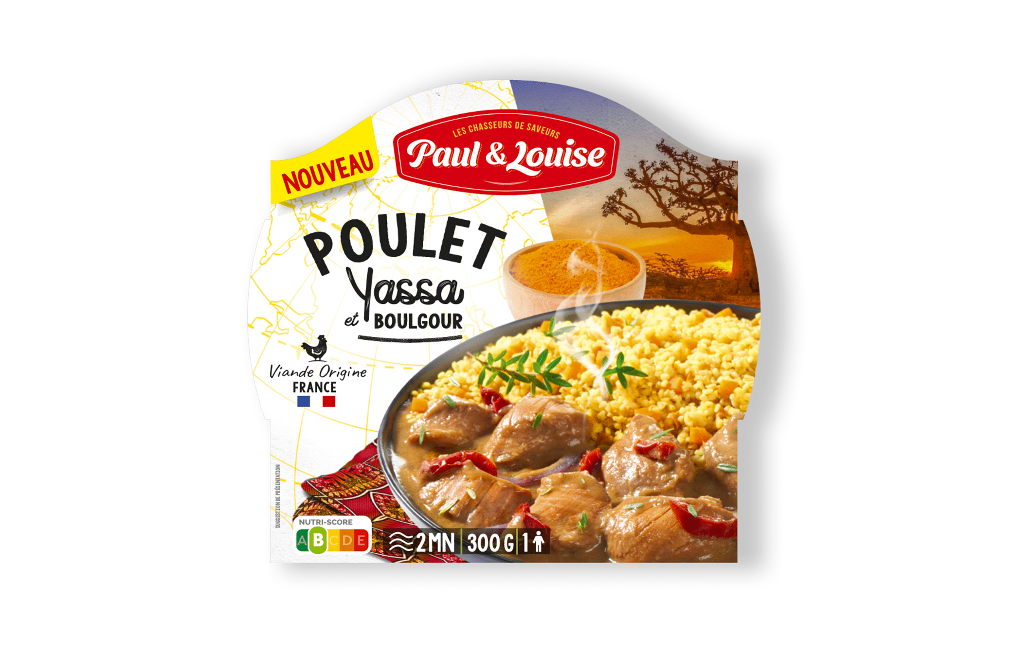 Poulet Yassa et boulgour (300g)