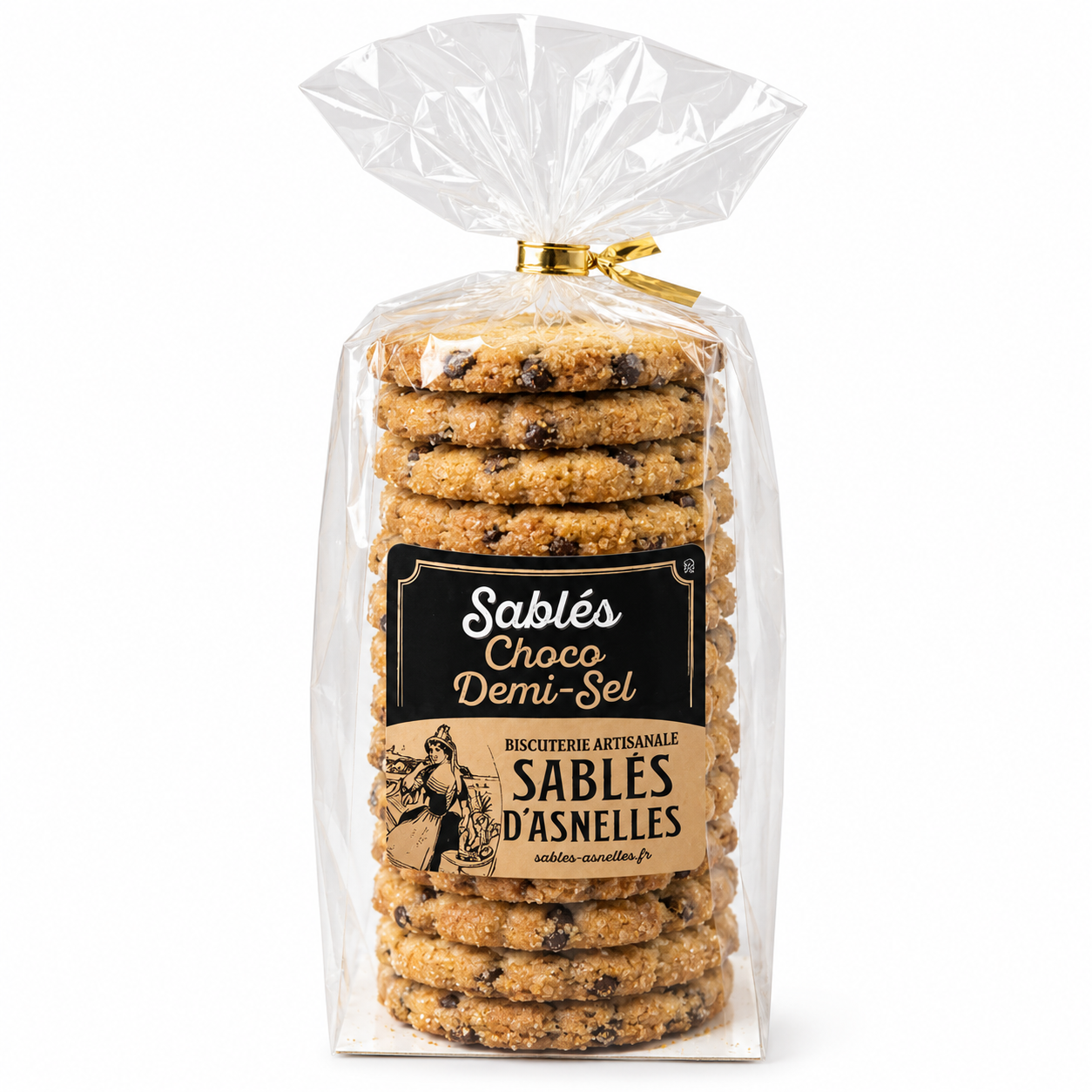Sachet de sablés choco demi-sel 200 g | Les Sablés d’Asnelles
