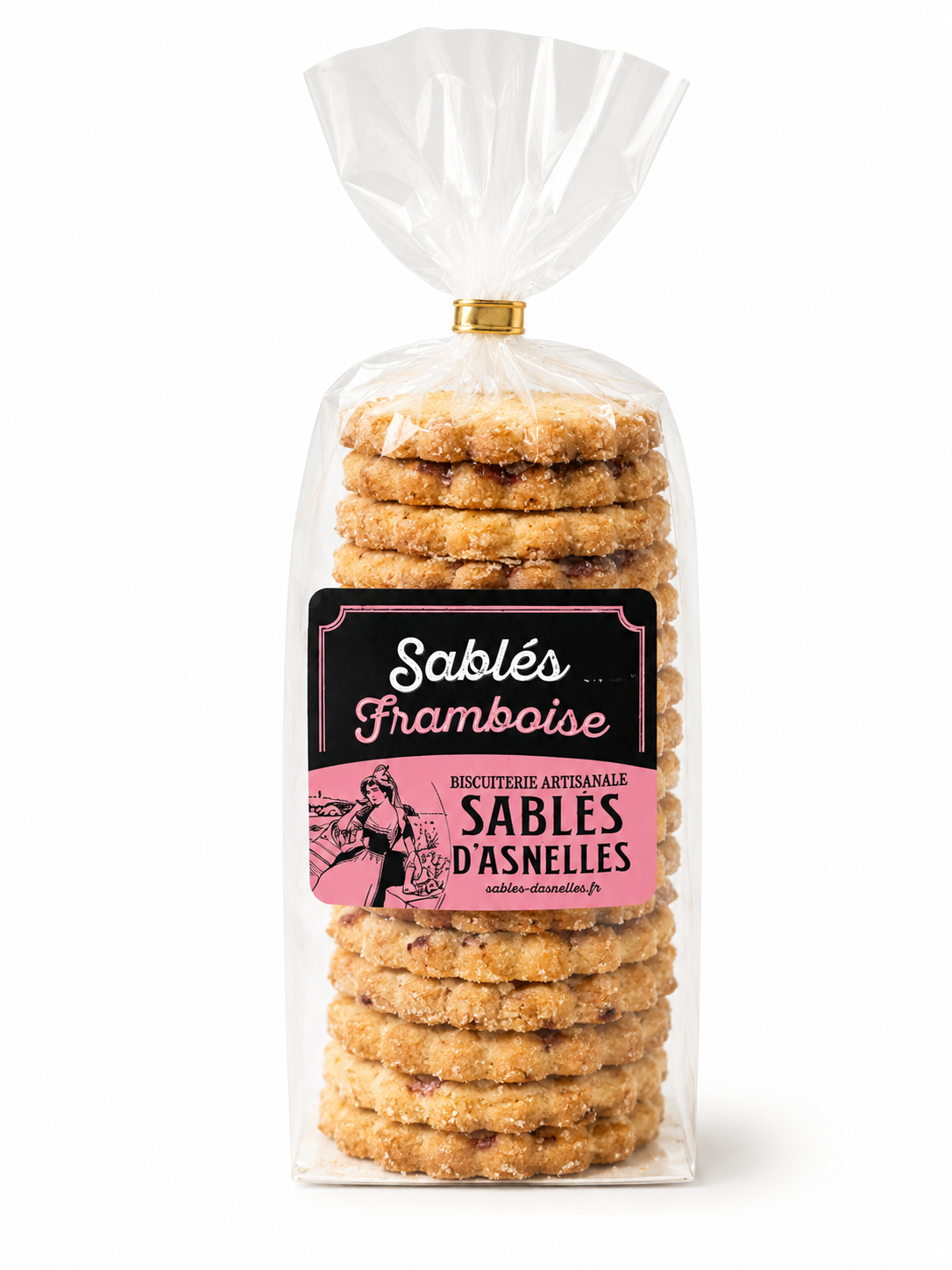 Sachet de sablés framboise 200 g | Les Sablés d’Asnelles