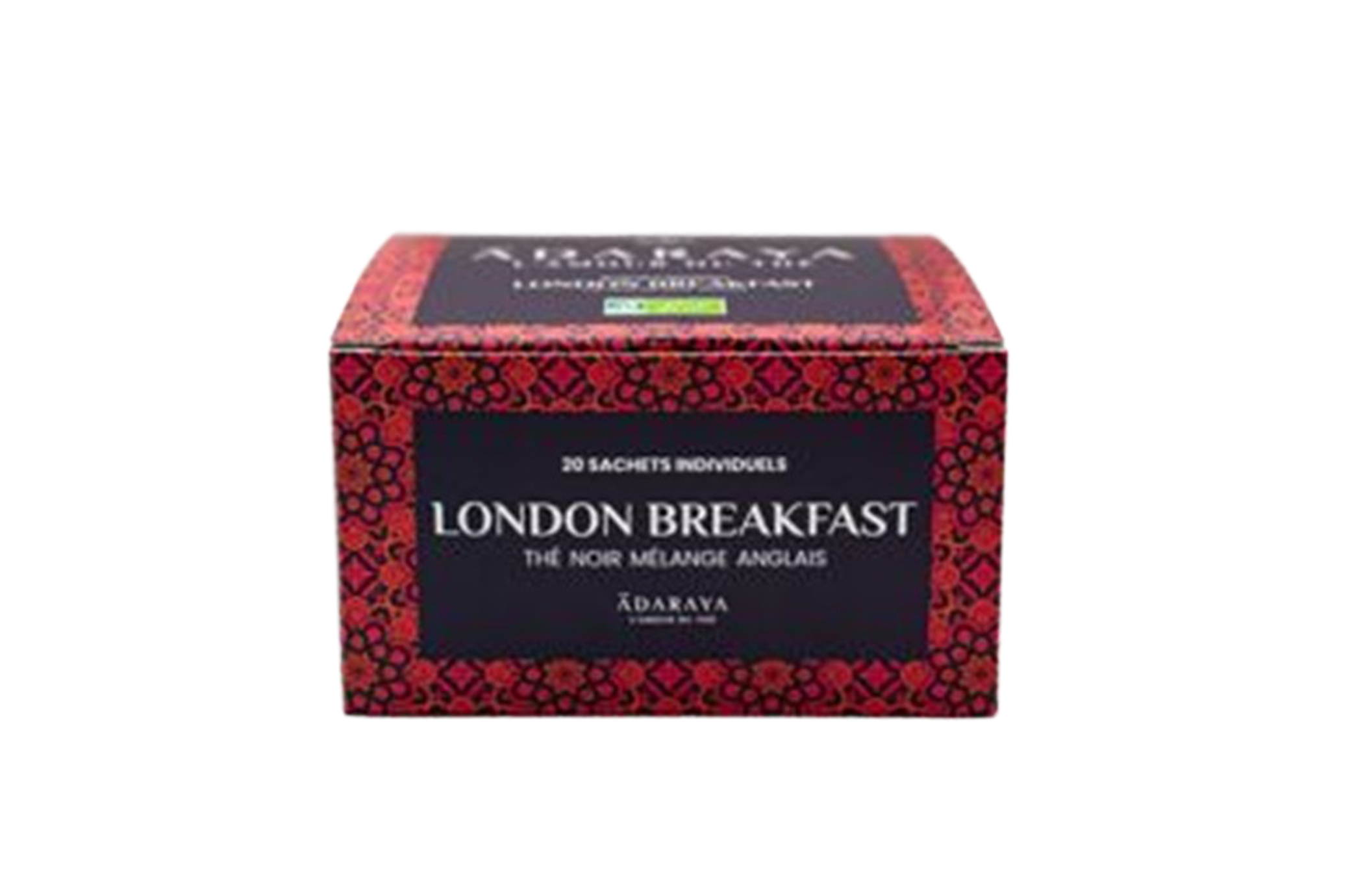 Thé noir London Breakfast Boîte de 20 sachets individuels 50G