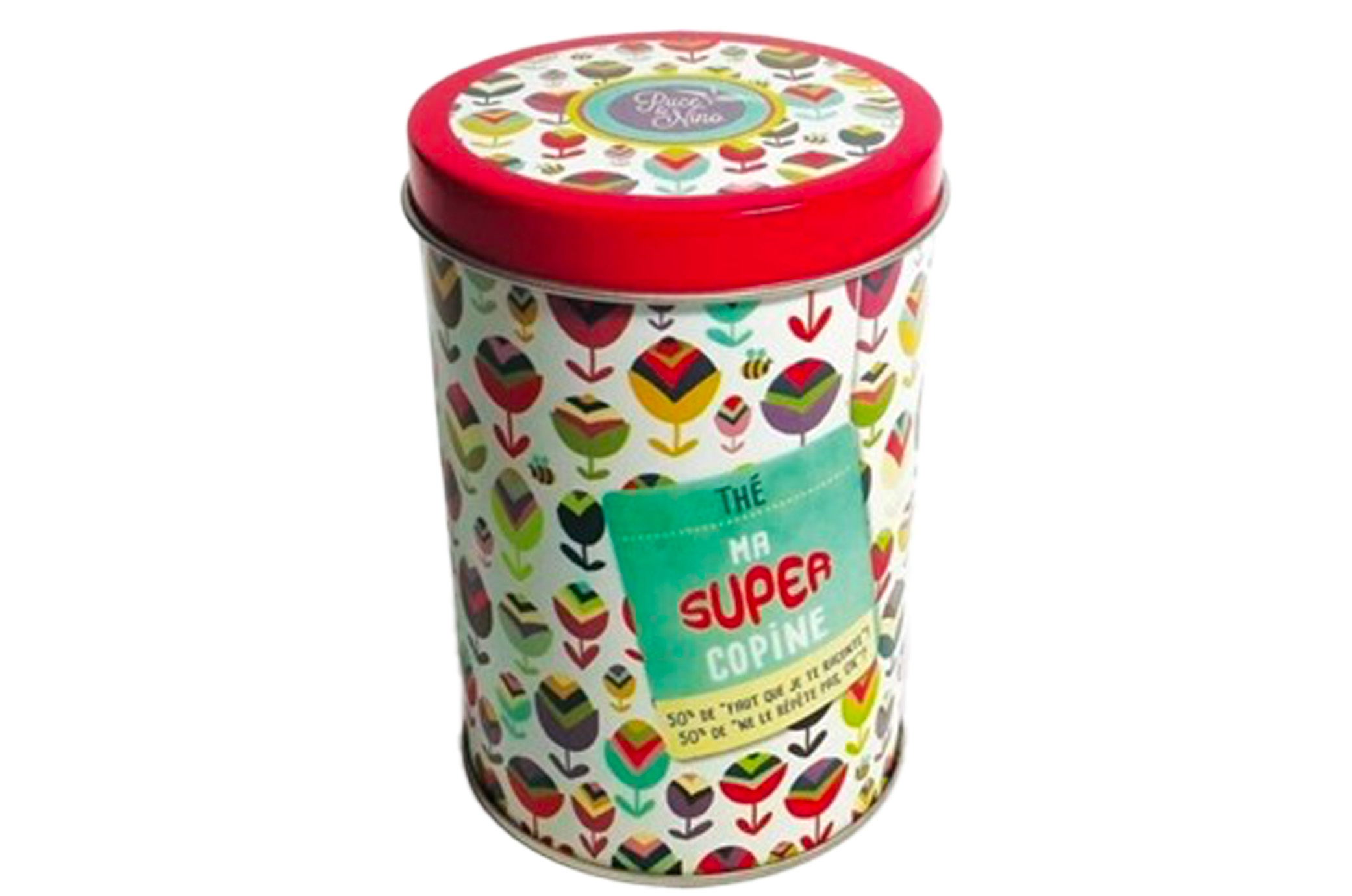 Boîte de thé "De la super copine" (vide)