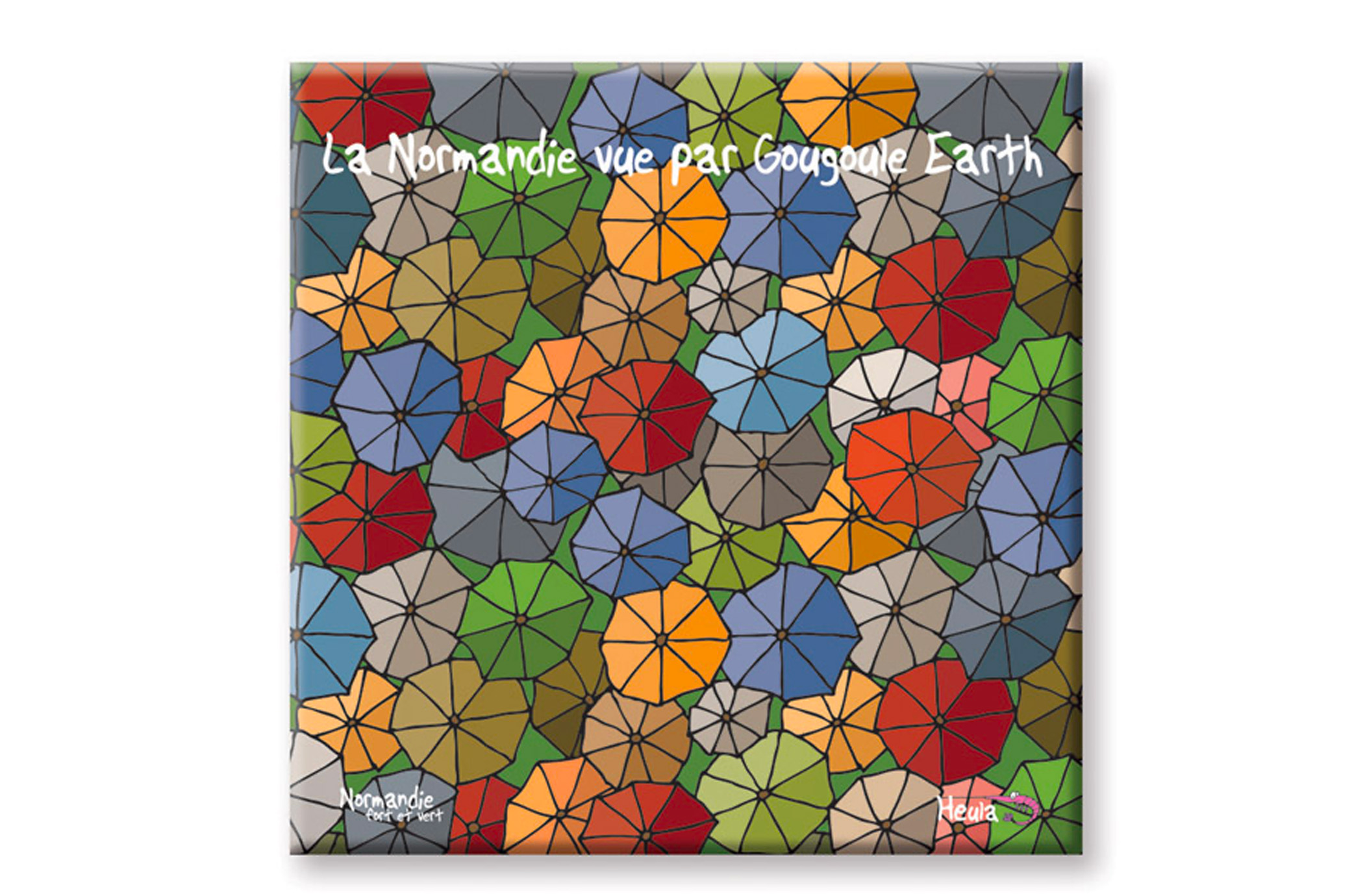 Dessous de plat  "La Normandie vue par Gougoule Earth"