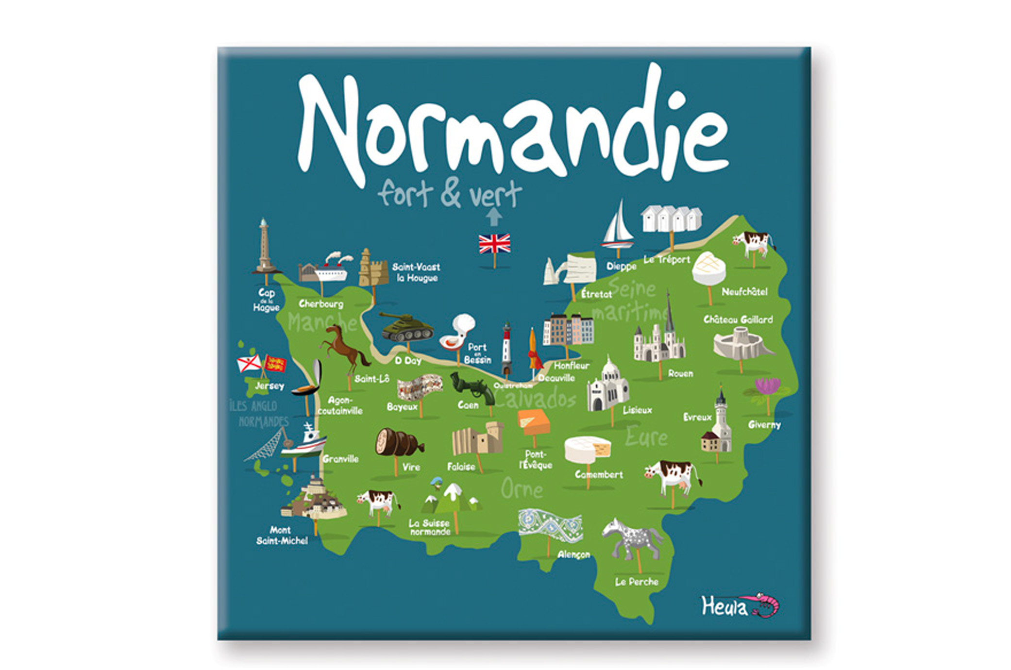 Dessous de plat "Carte Normandie"