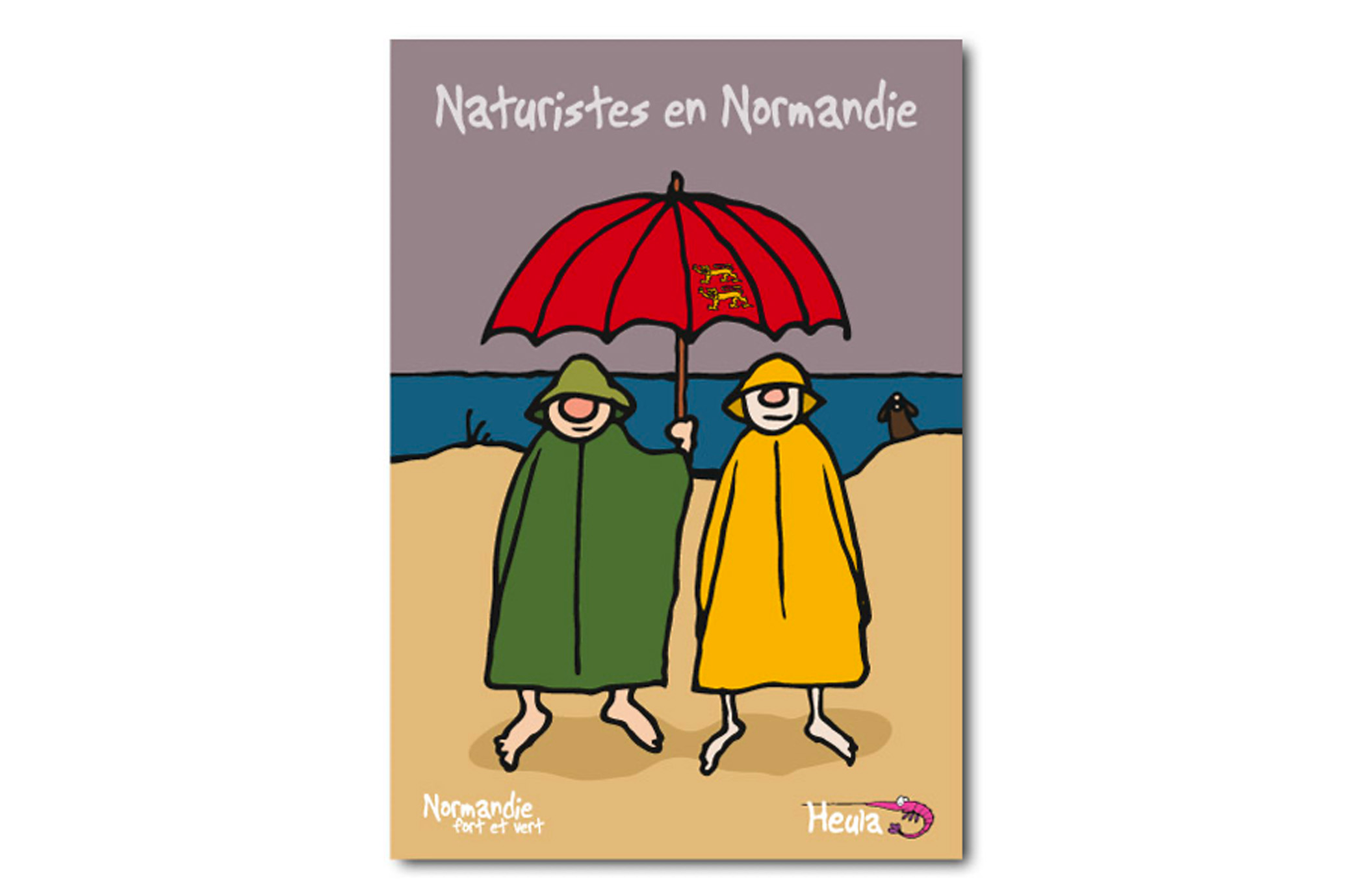 Carte Postale "Naturistes en Normandie"