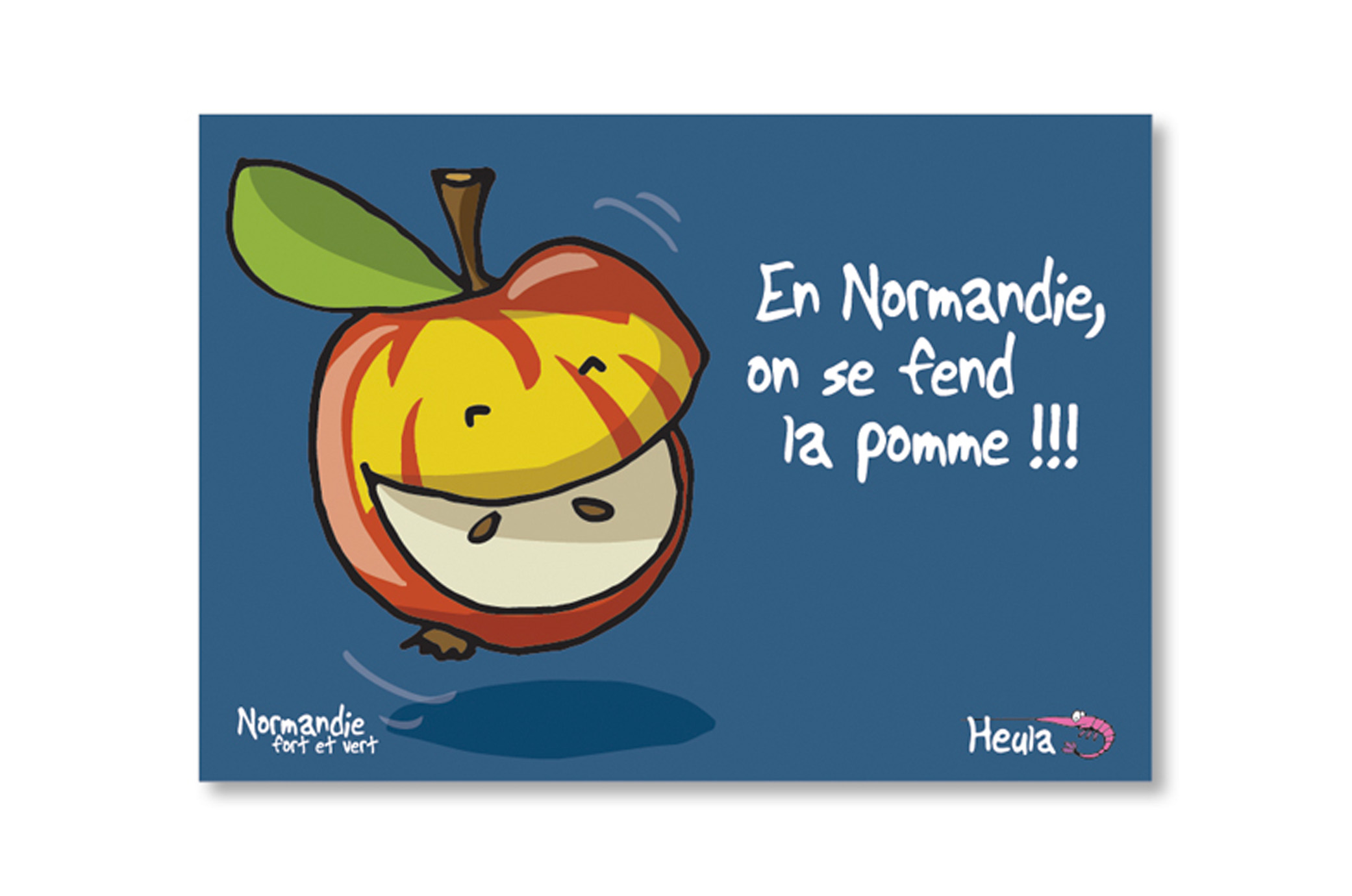 Carte Postale "Fend la pomme"