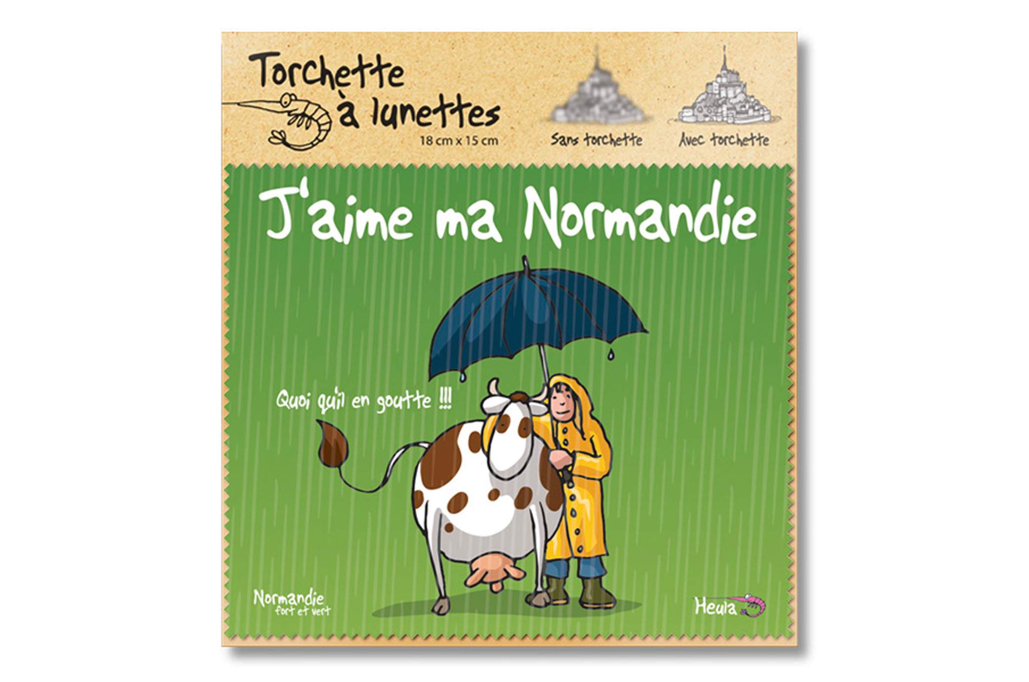 Essuie-lunettes "J'aime ma Normandie"