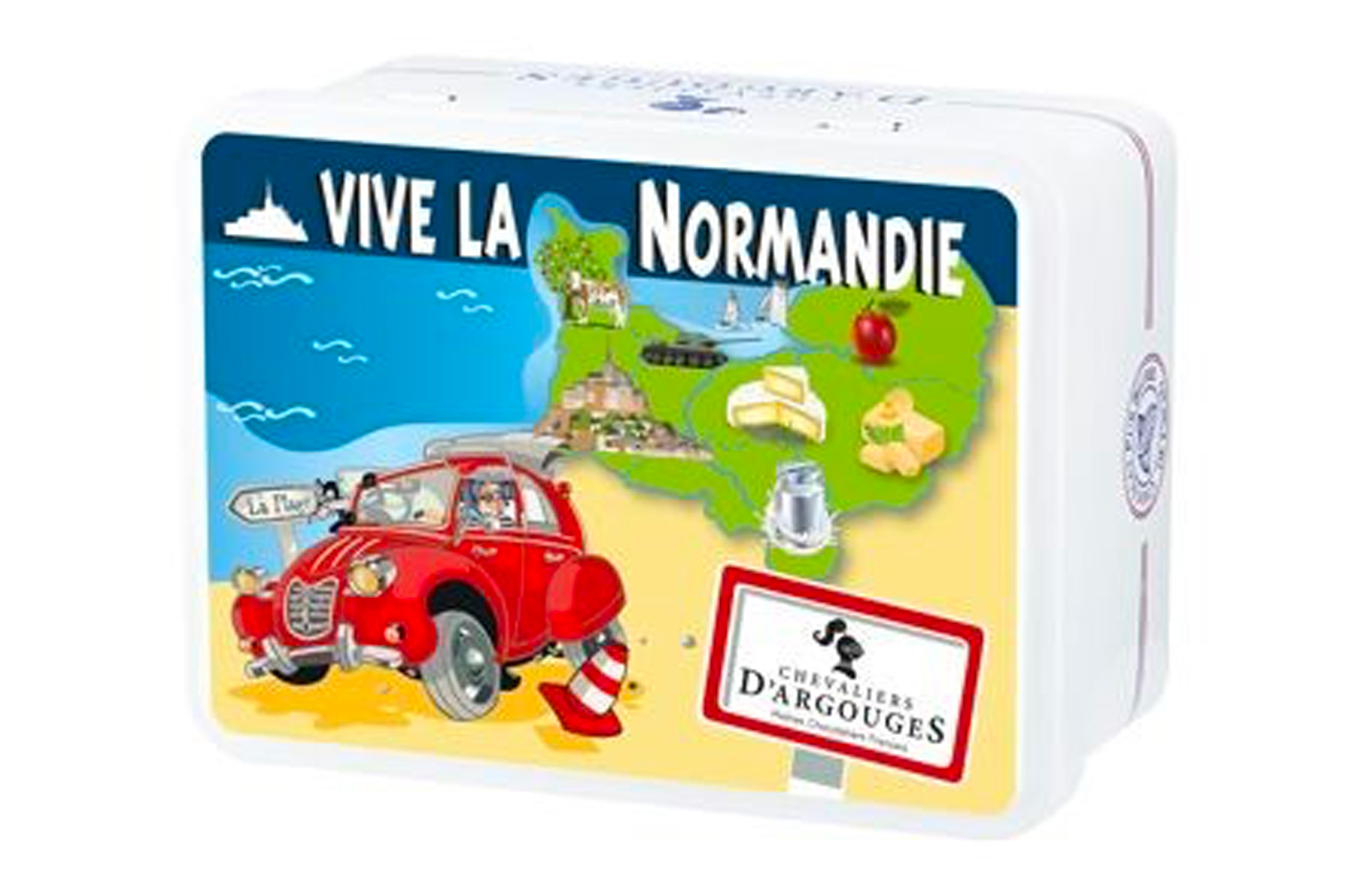 COFFRET "VIVE LA NORMANDIE" - BOUCHÉES NOISETTE FONDANTES CHOCOLAT LAIT 33% EN PAPILLOTES