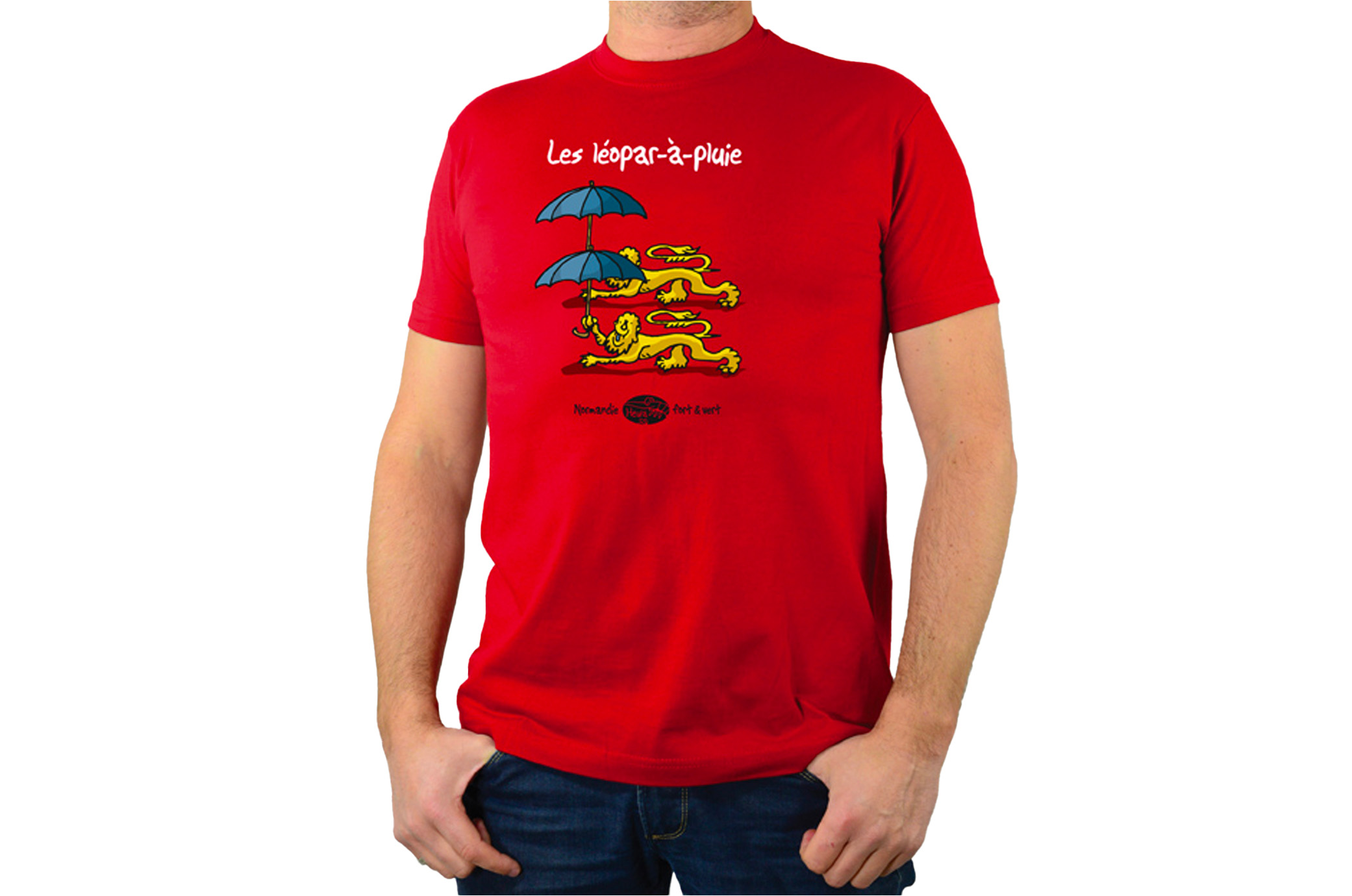 T-shirt homme Heula "Léoparapluie" - Taille L