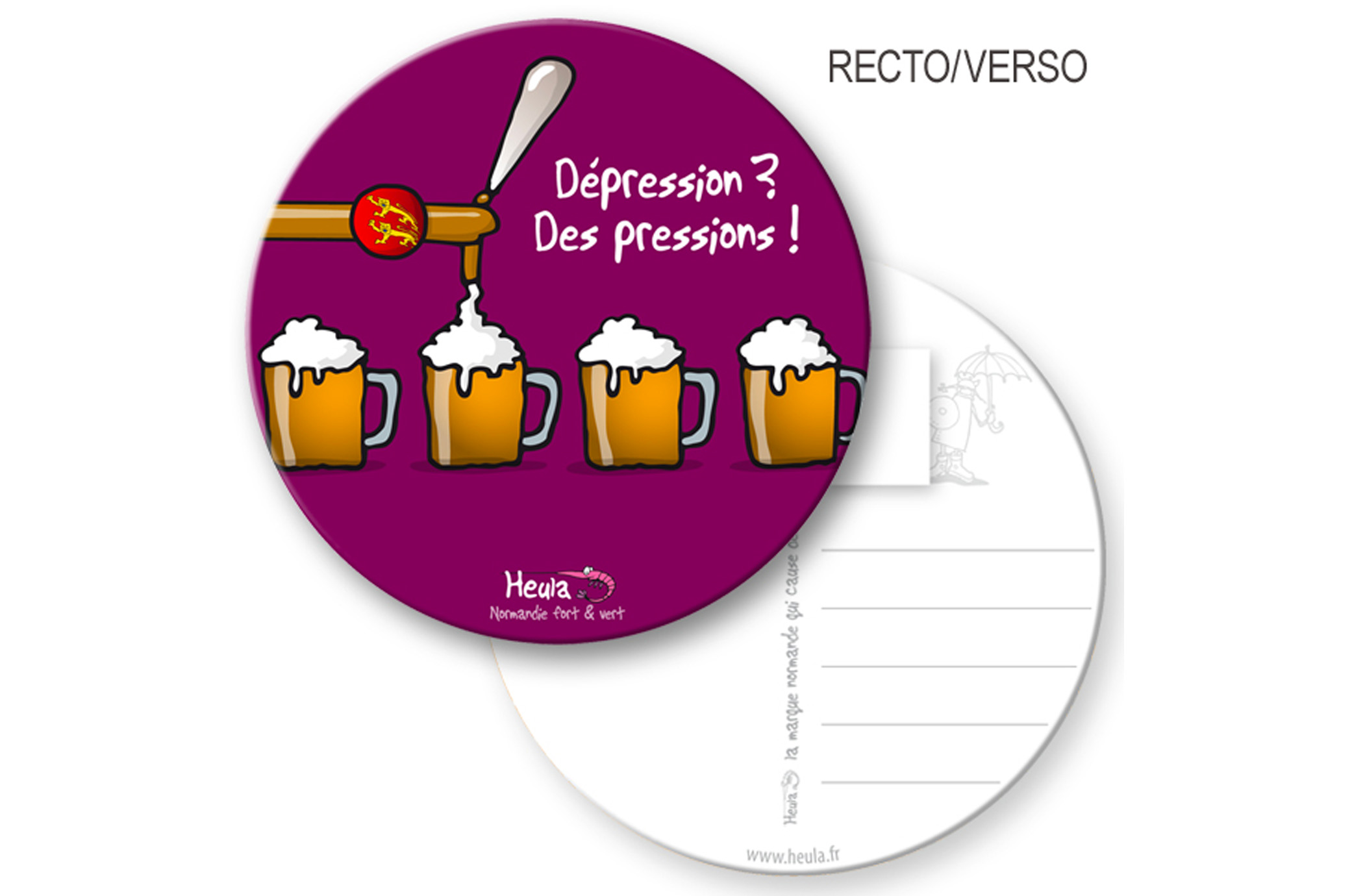 Sous-bock postable "Des pressions"