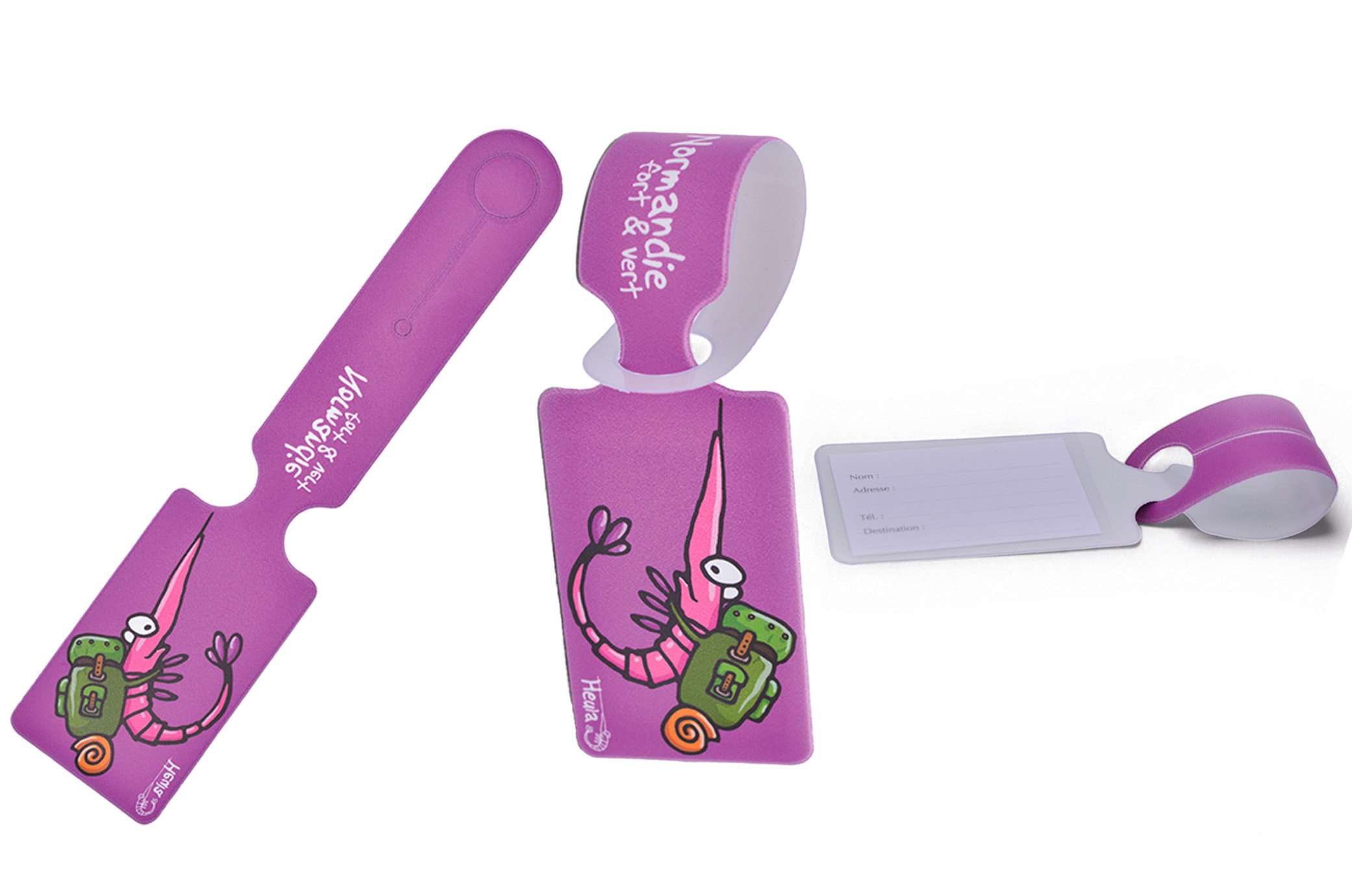 Etiquette bagage Heula "Crevette"