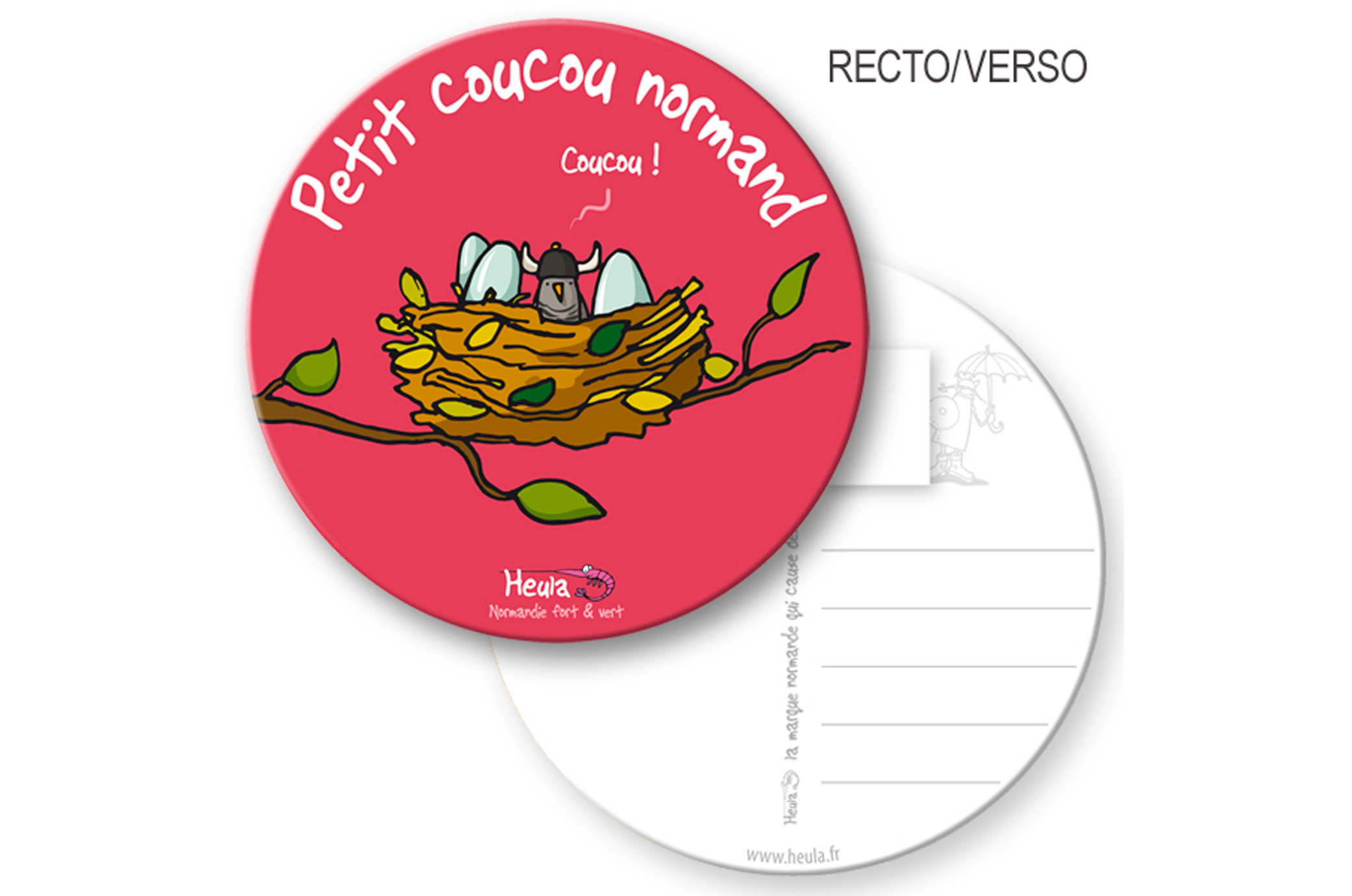 Sous-bock postable "Coucou"