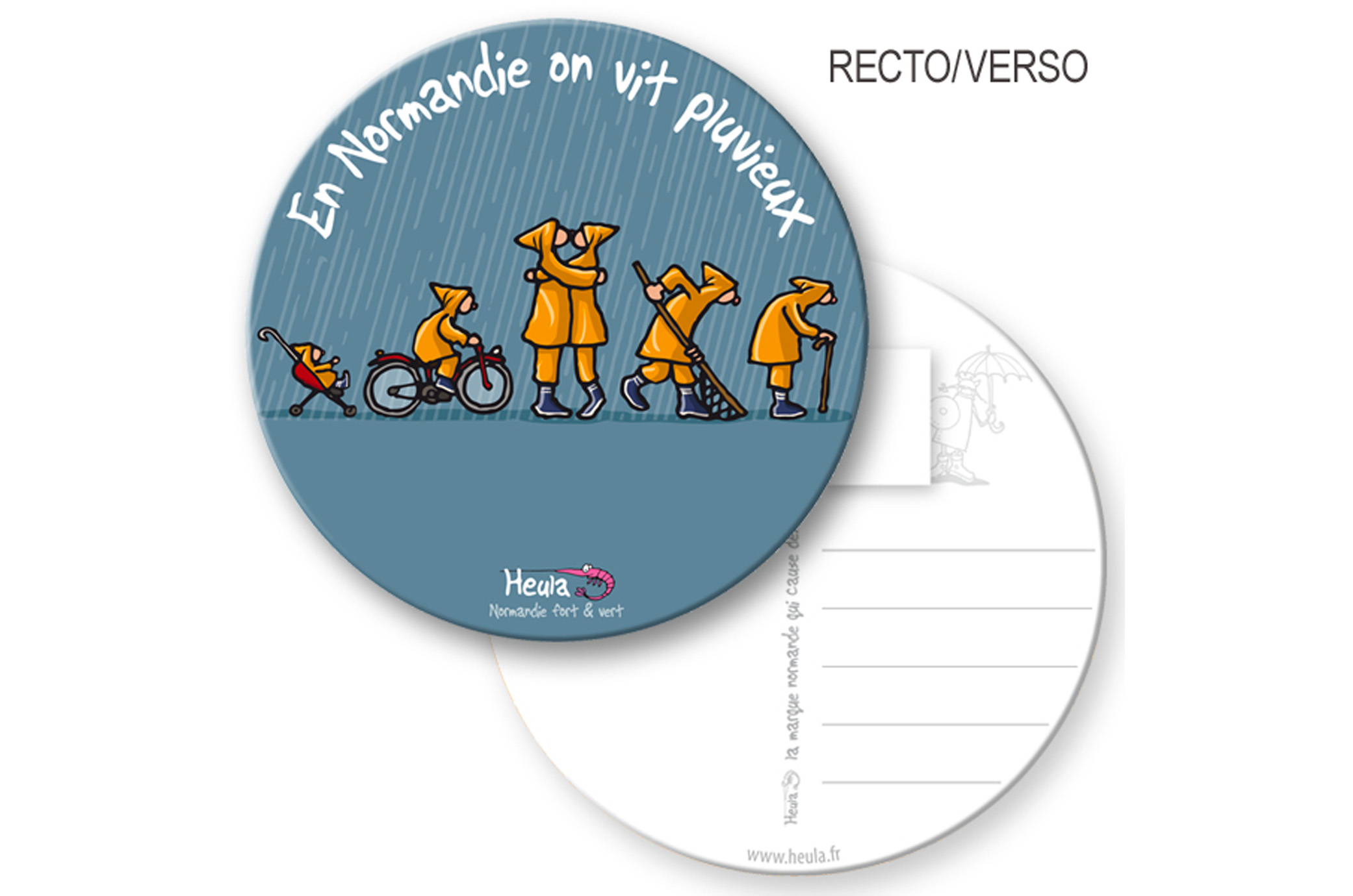 Sous-bock postable "On vit pluvieux"