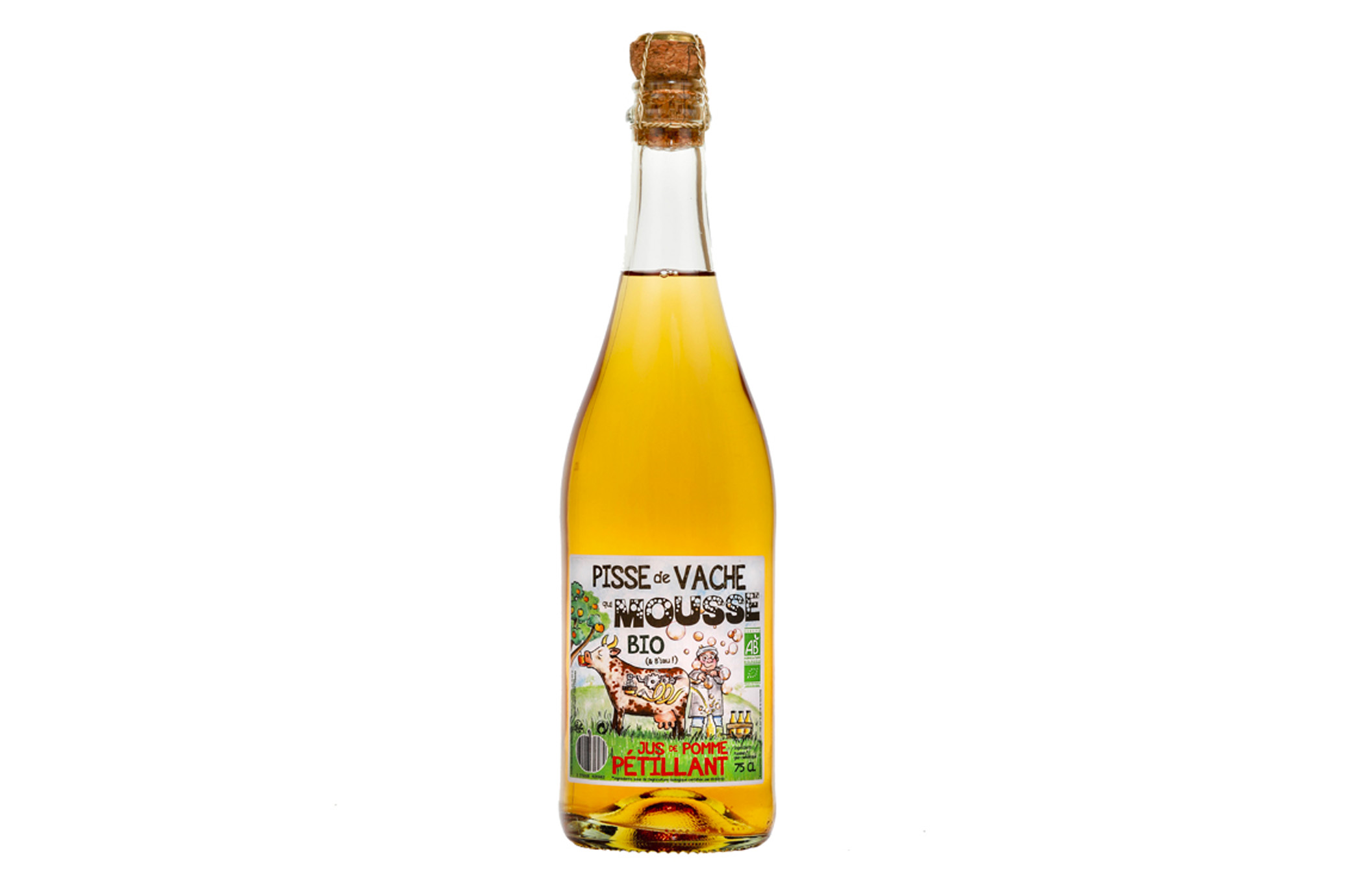 Jus de Pomme Pisse de Vache qui Mousse BIO - 75cL