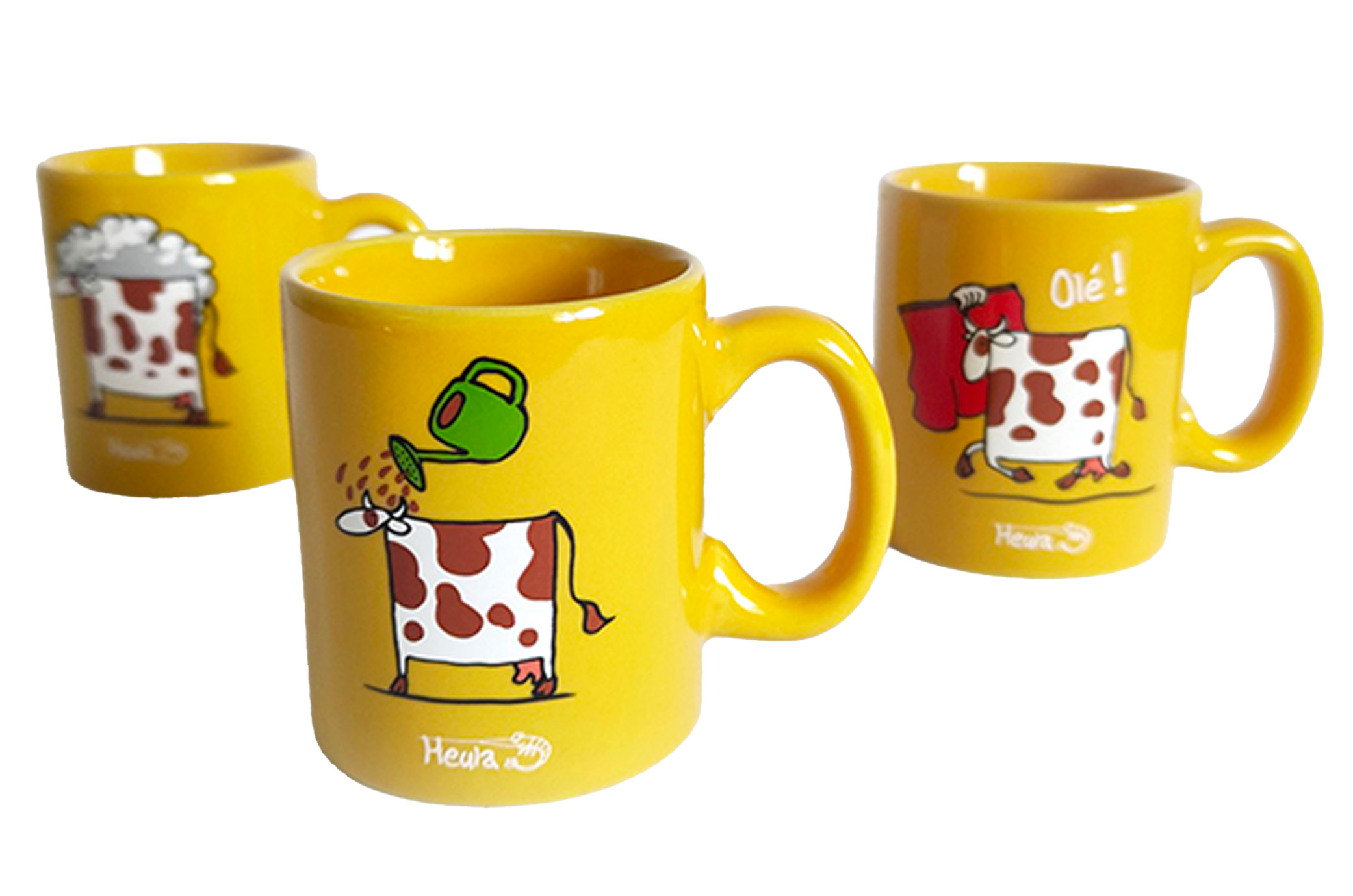 Mini-mugs - Jaune Lot de 3