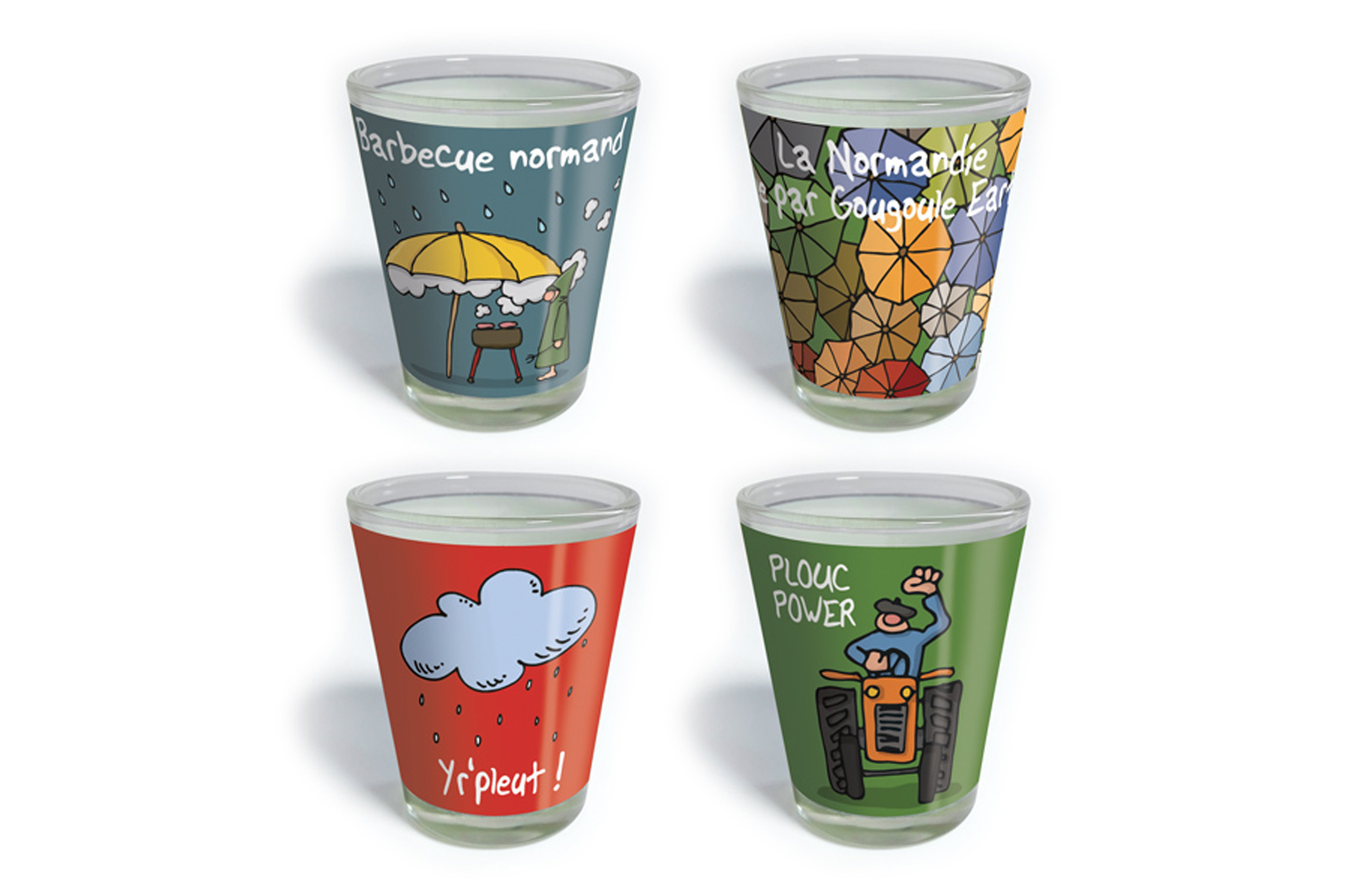 Lot n°1 de 4 petits verres